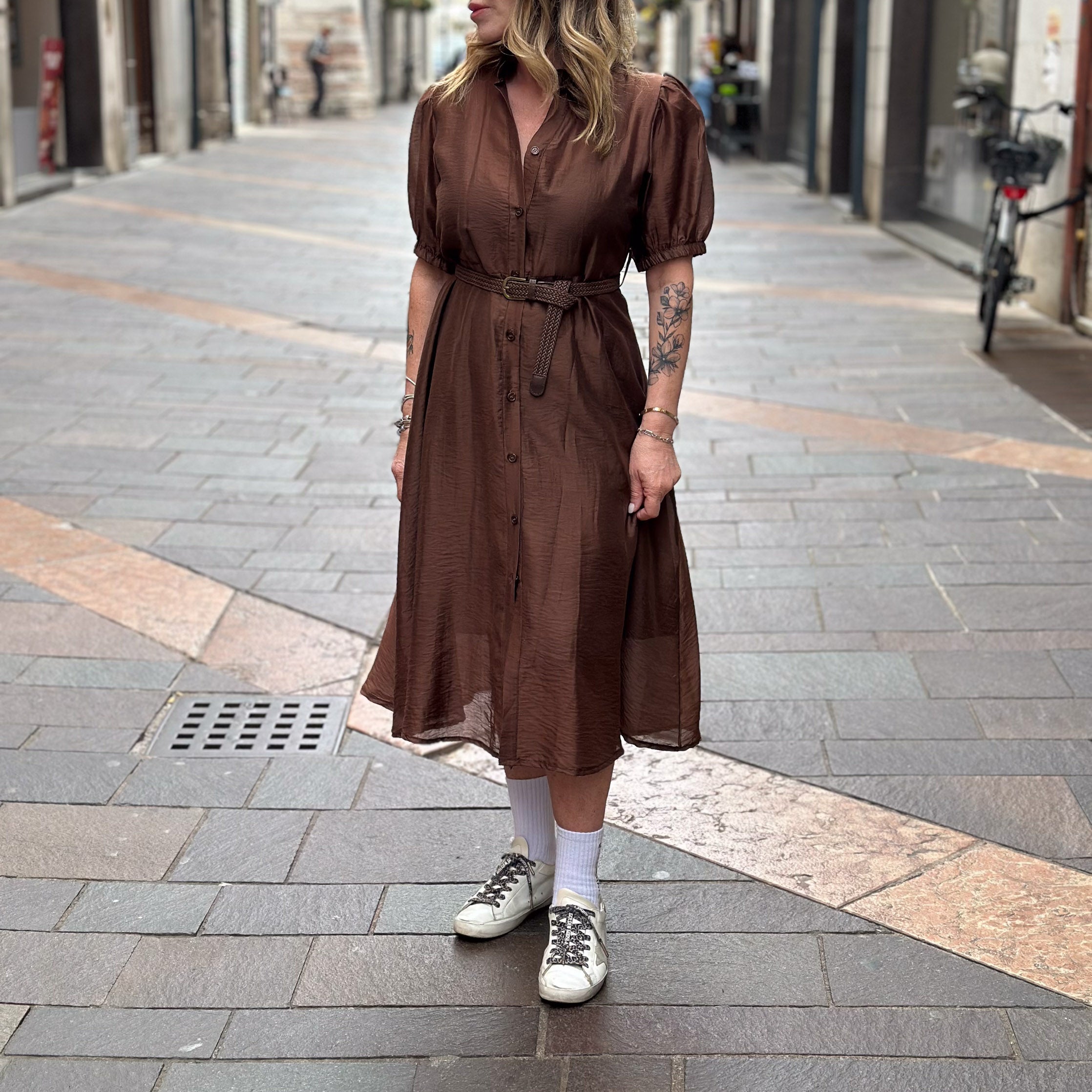 Abito Midi - Bluette , Rosso, Cioccolato, Sabbia, Nero