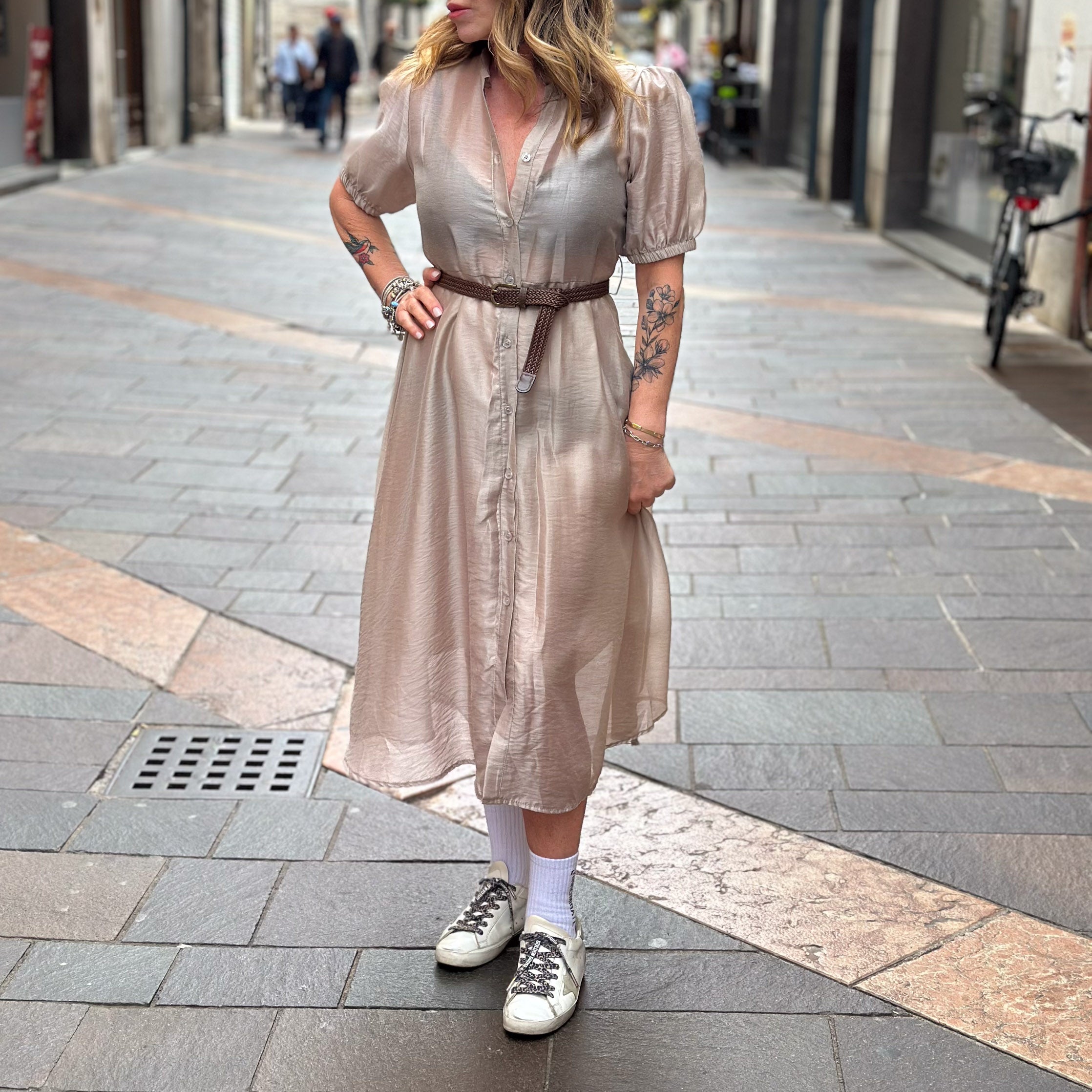 Abito Midi - Bluette , Rosso, Cioccolato, Sabbia, Nero