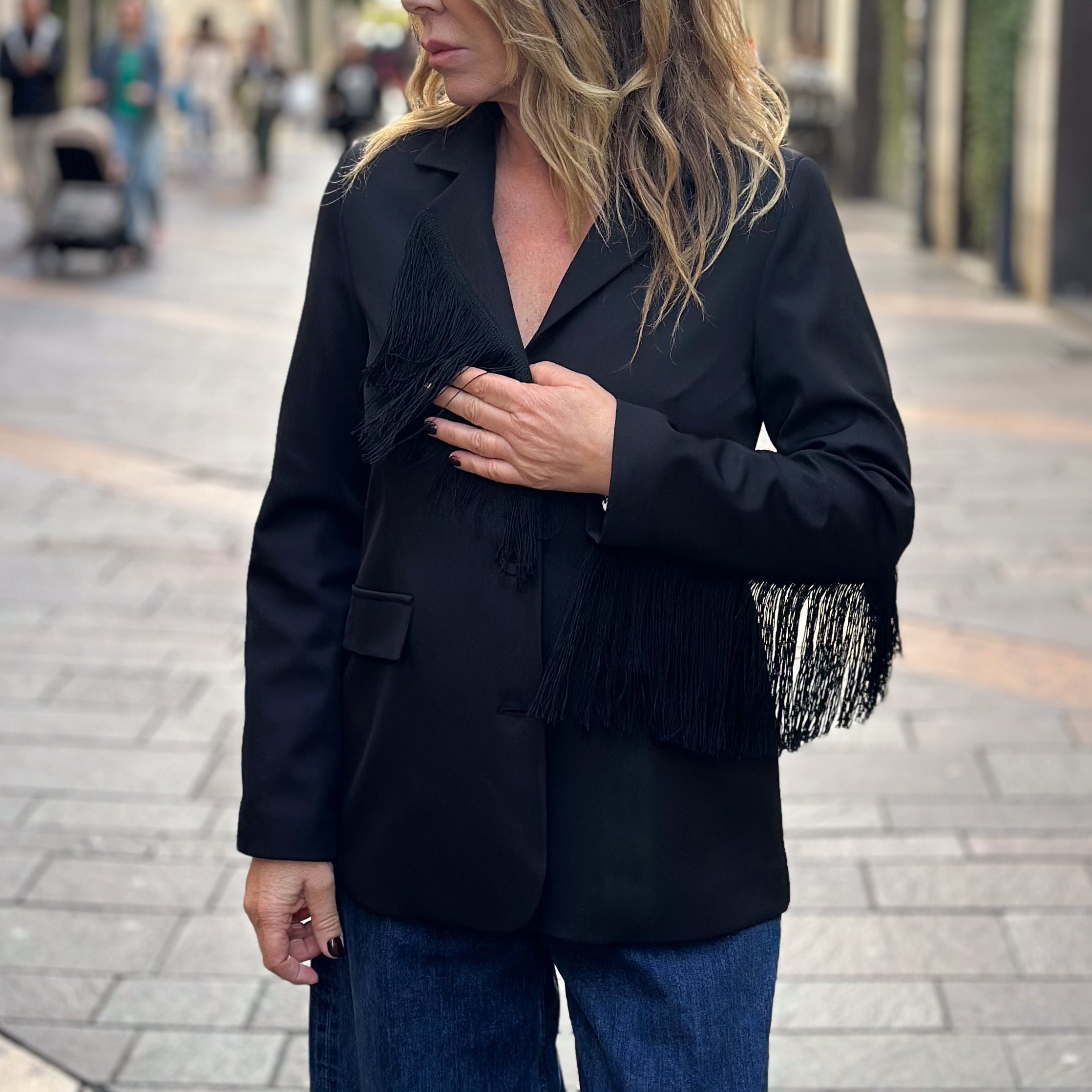 Blazer Susy Mix con frange