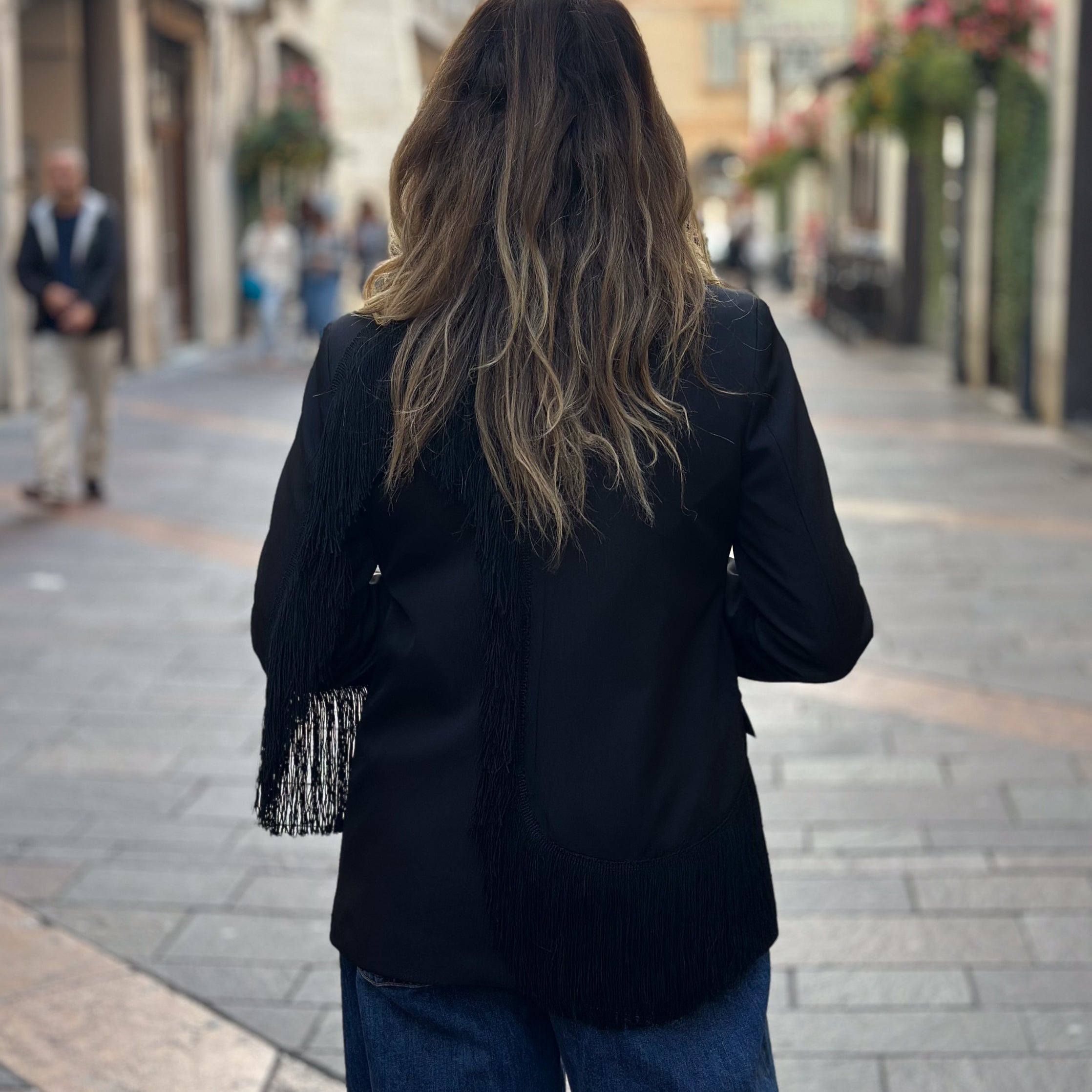 Blazer Susy Mix con frange