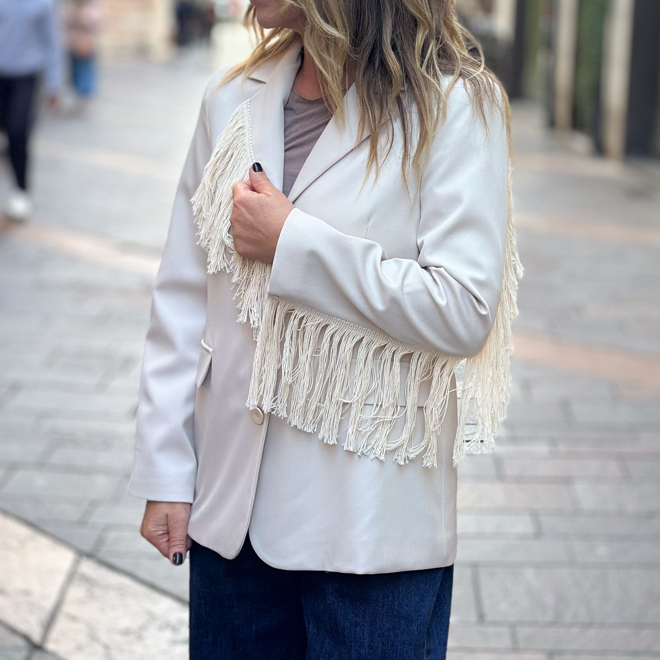 Blazer Susy Mix con frange