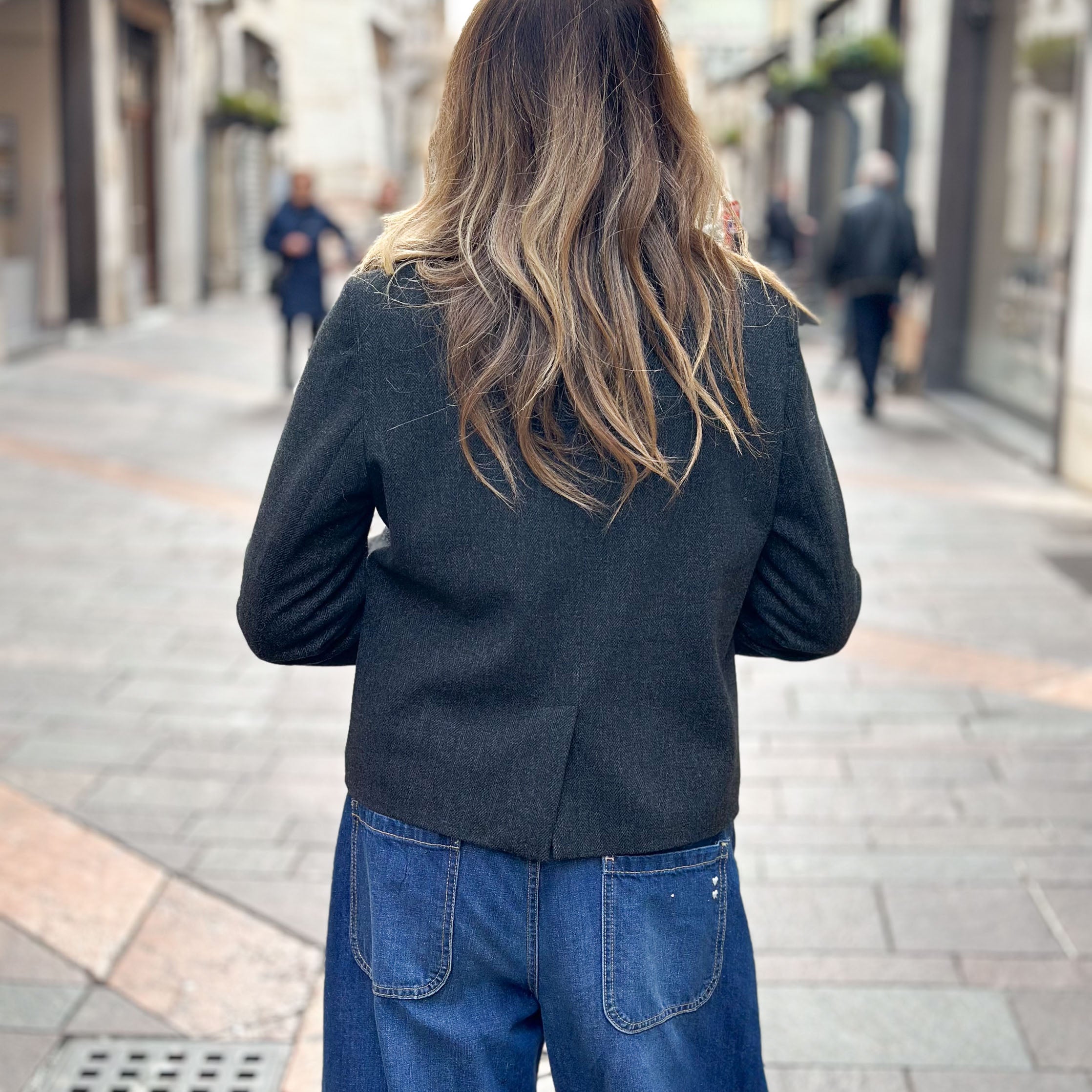 Blazer Susy Mix - Fango e Grigio