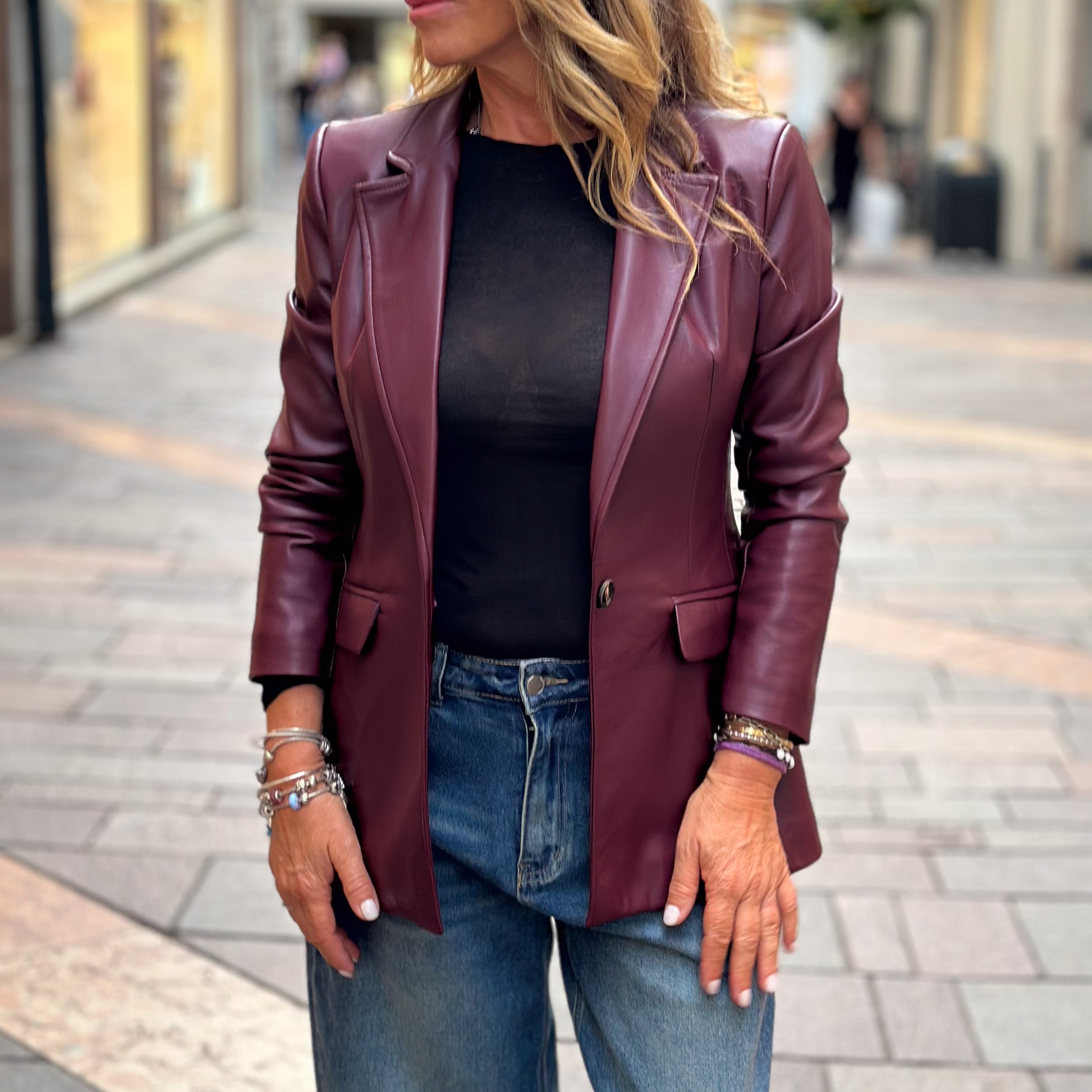 Blazer Susy Mix color vino