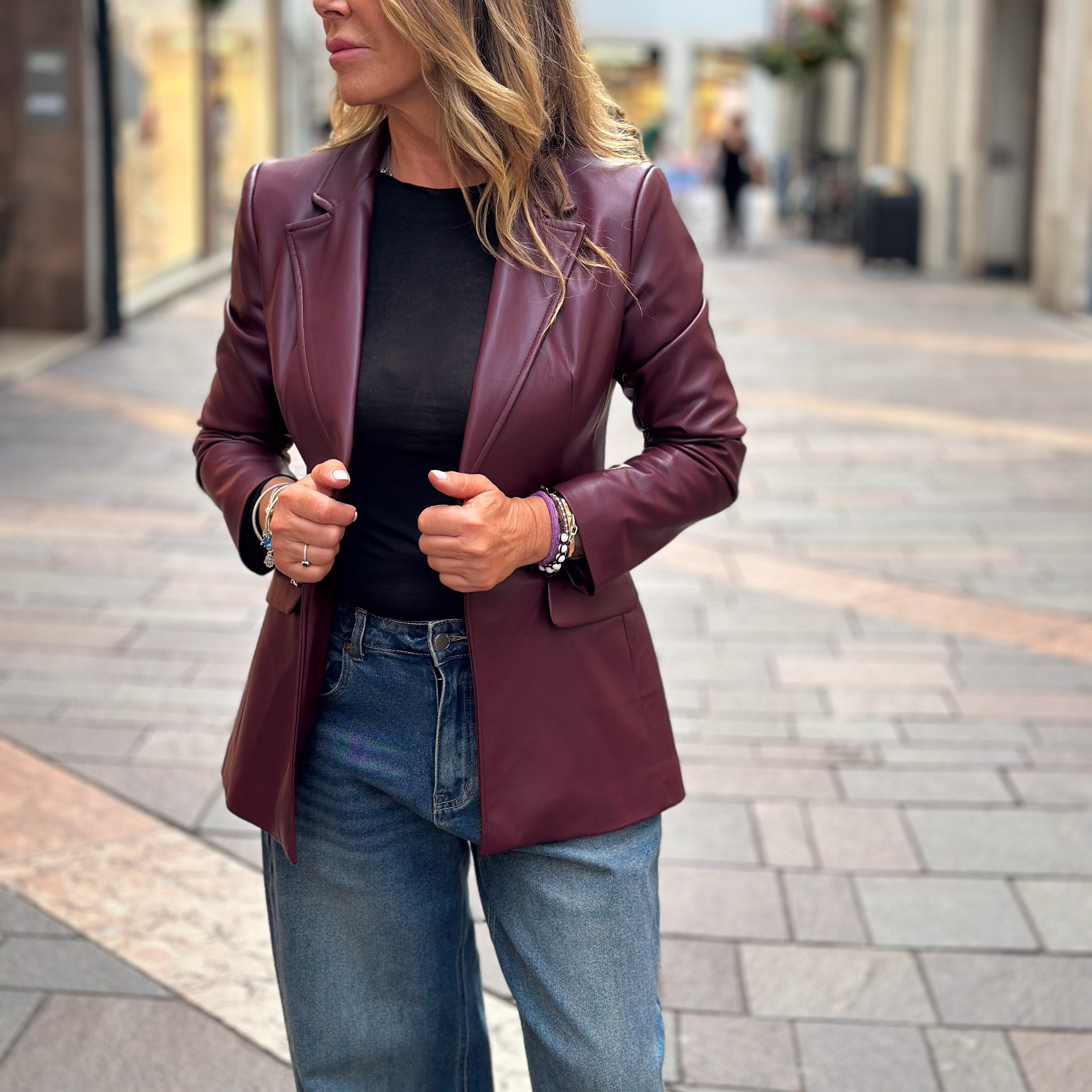 Blazer Susy Mix color vino