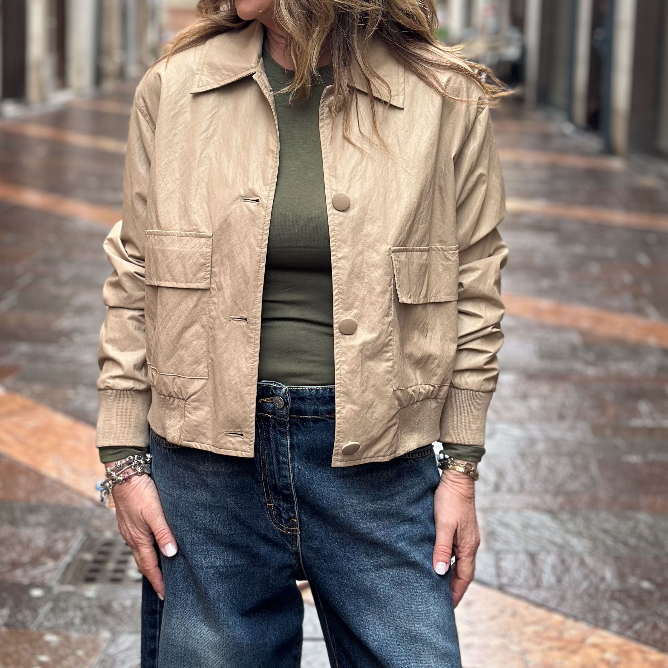 Bomber in ecopelle Susy Mix