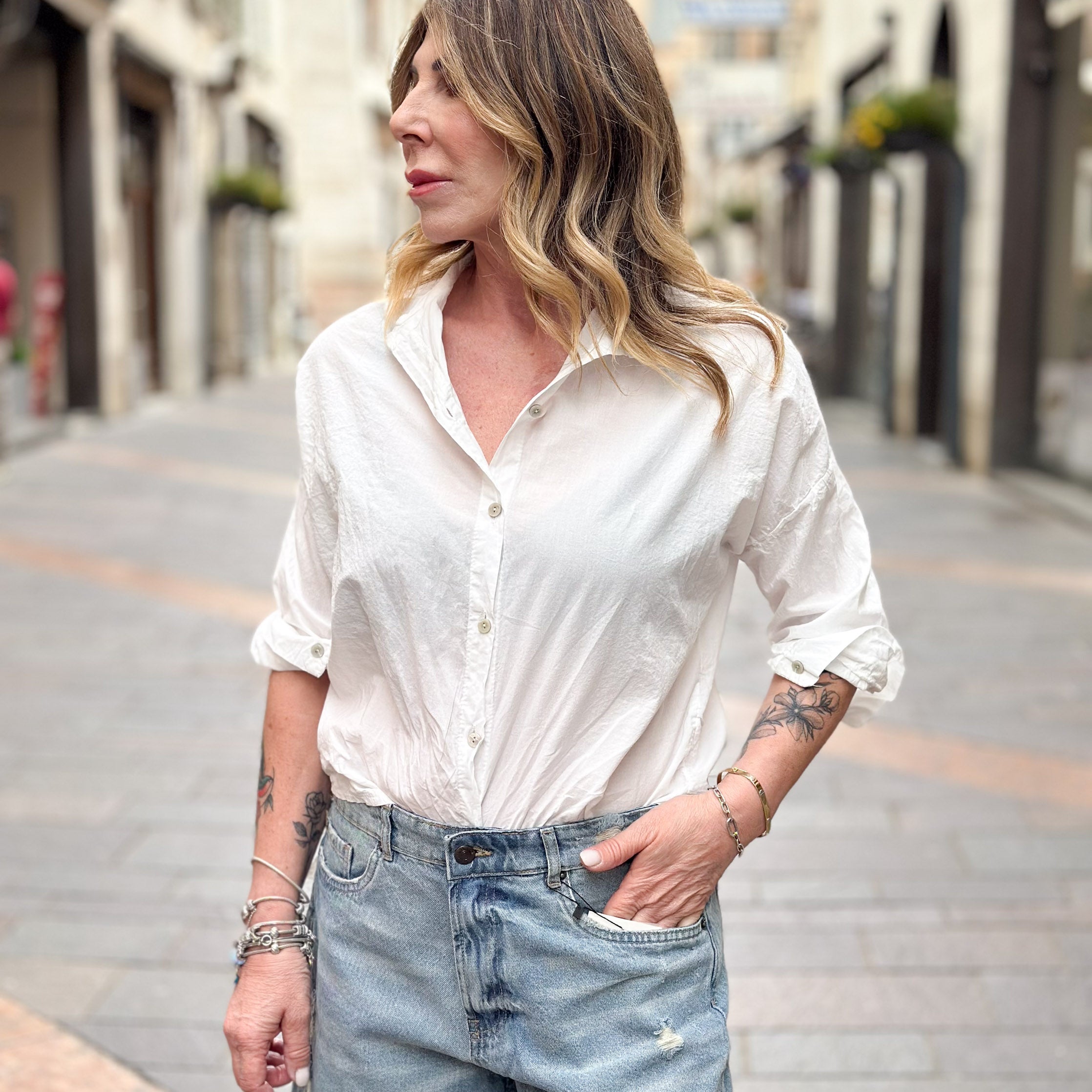 Camicia collo coreana