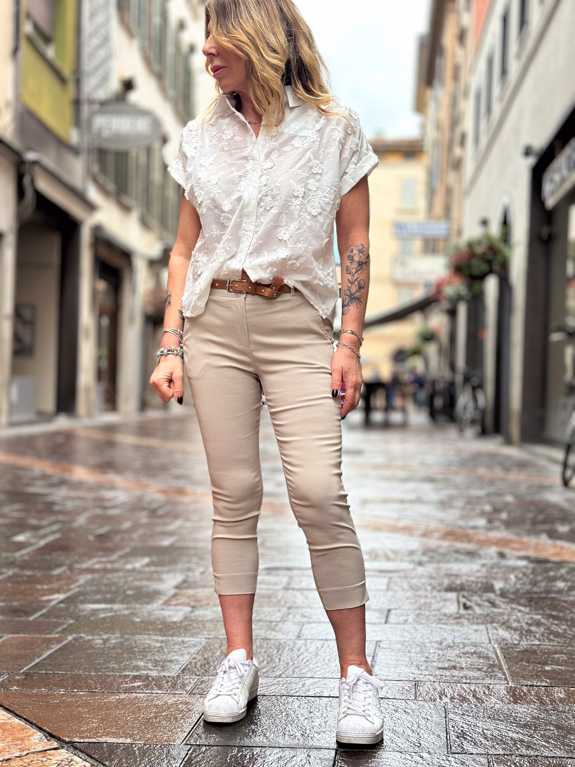 Pantaloni Slim - Sabbia