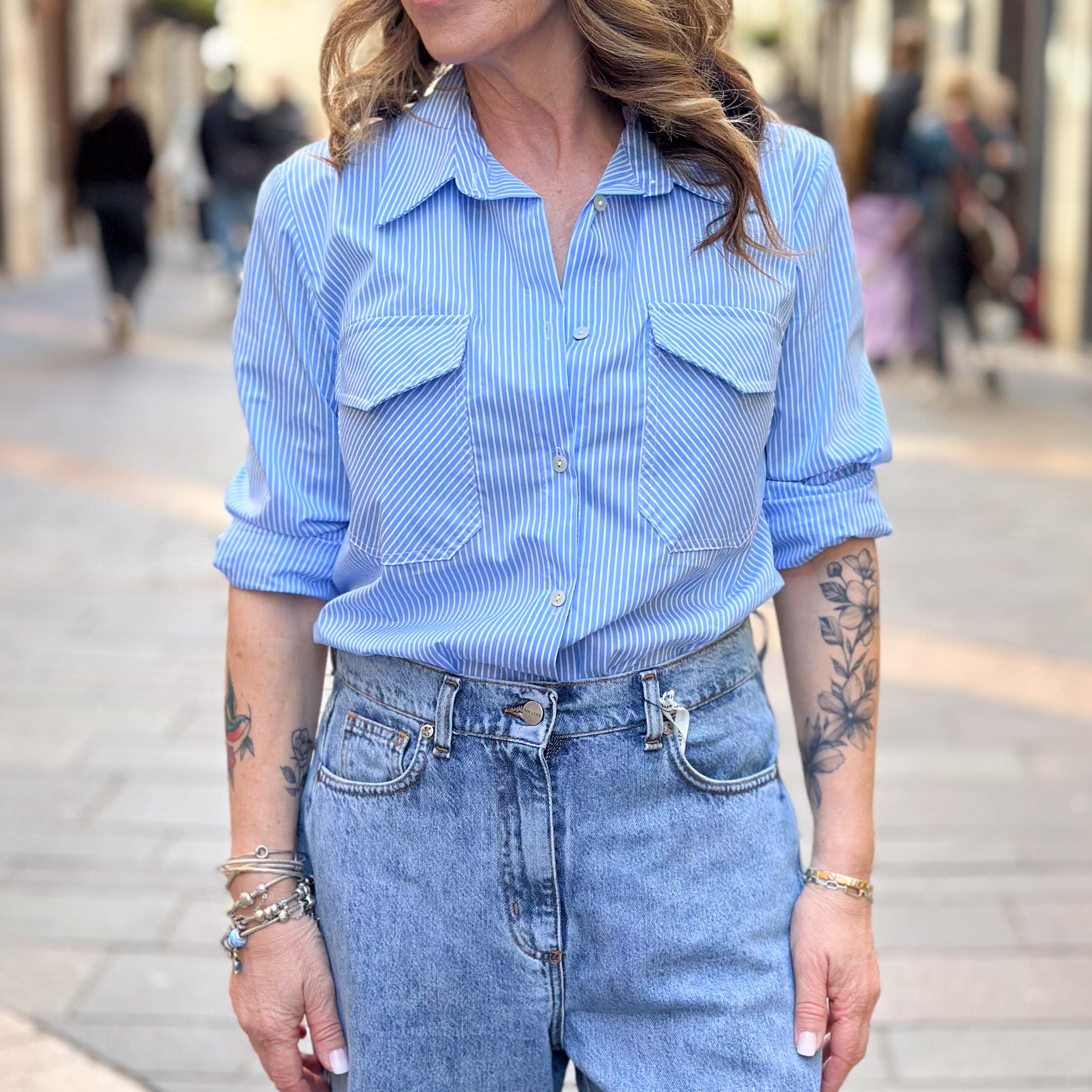 Camicia Susy Mix righe verticali