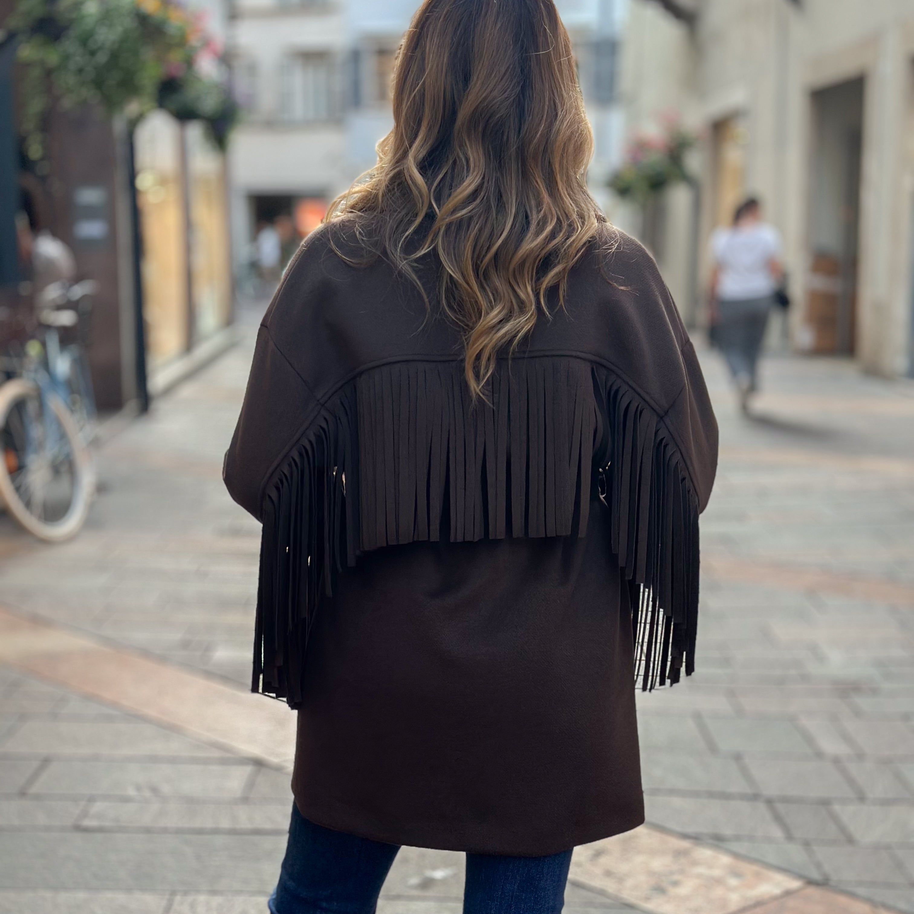 Cappotto Please con frange