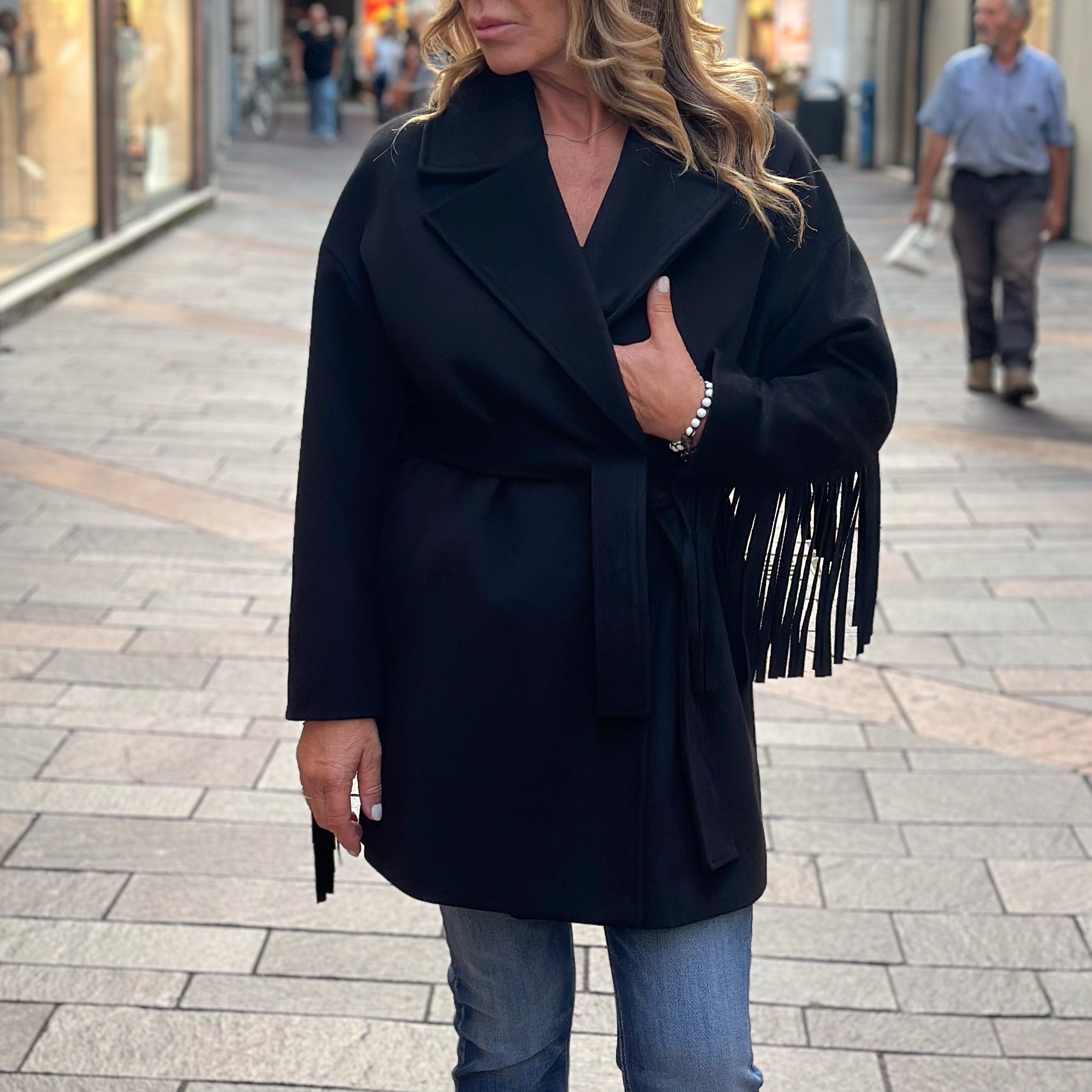 Cappotto Please con frange