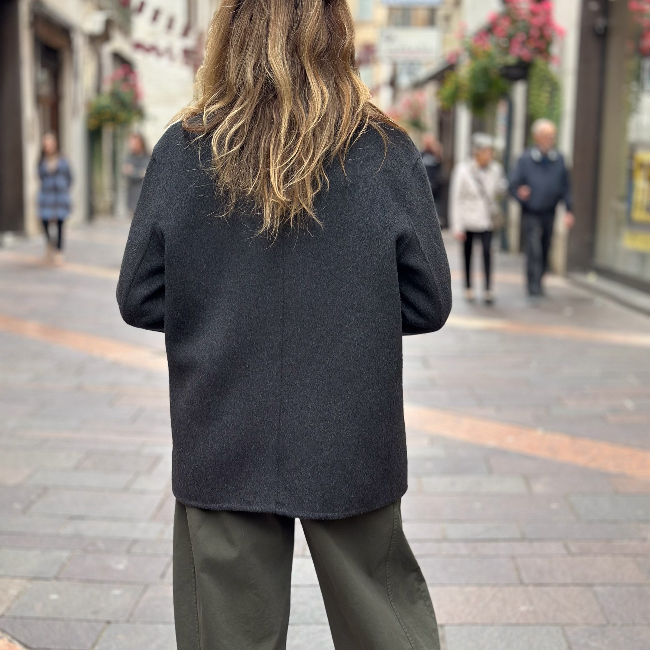 Cappotto Philia Loft grigio antracite - 100% lana