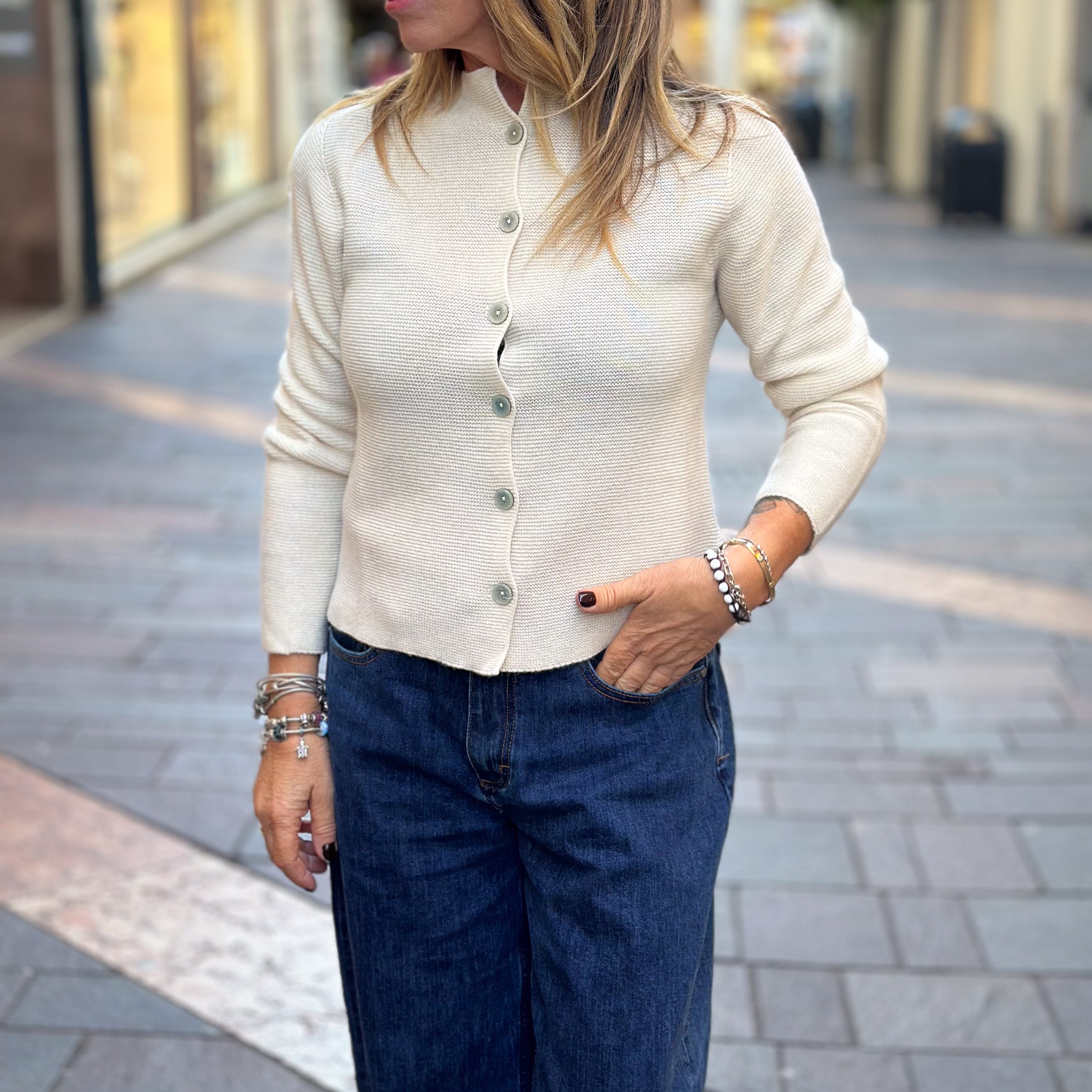 Cardigan in misto lana