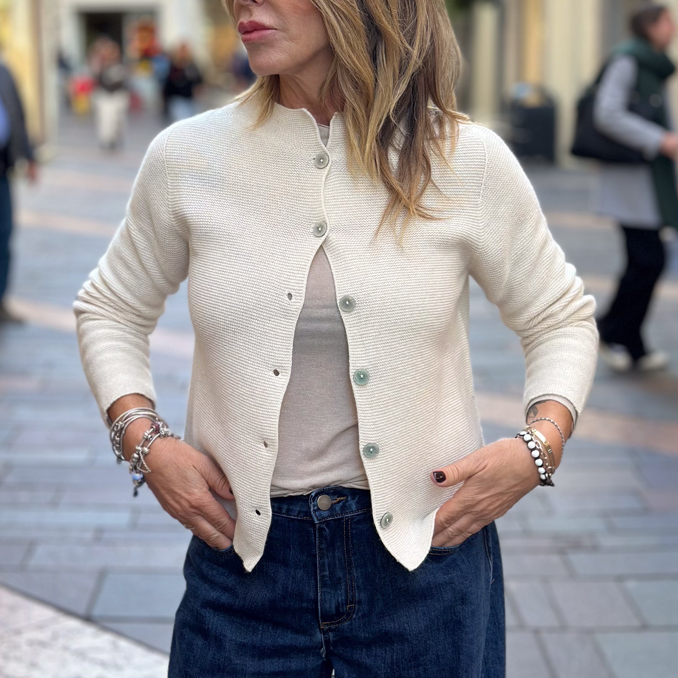 Cardigan in misto lana