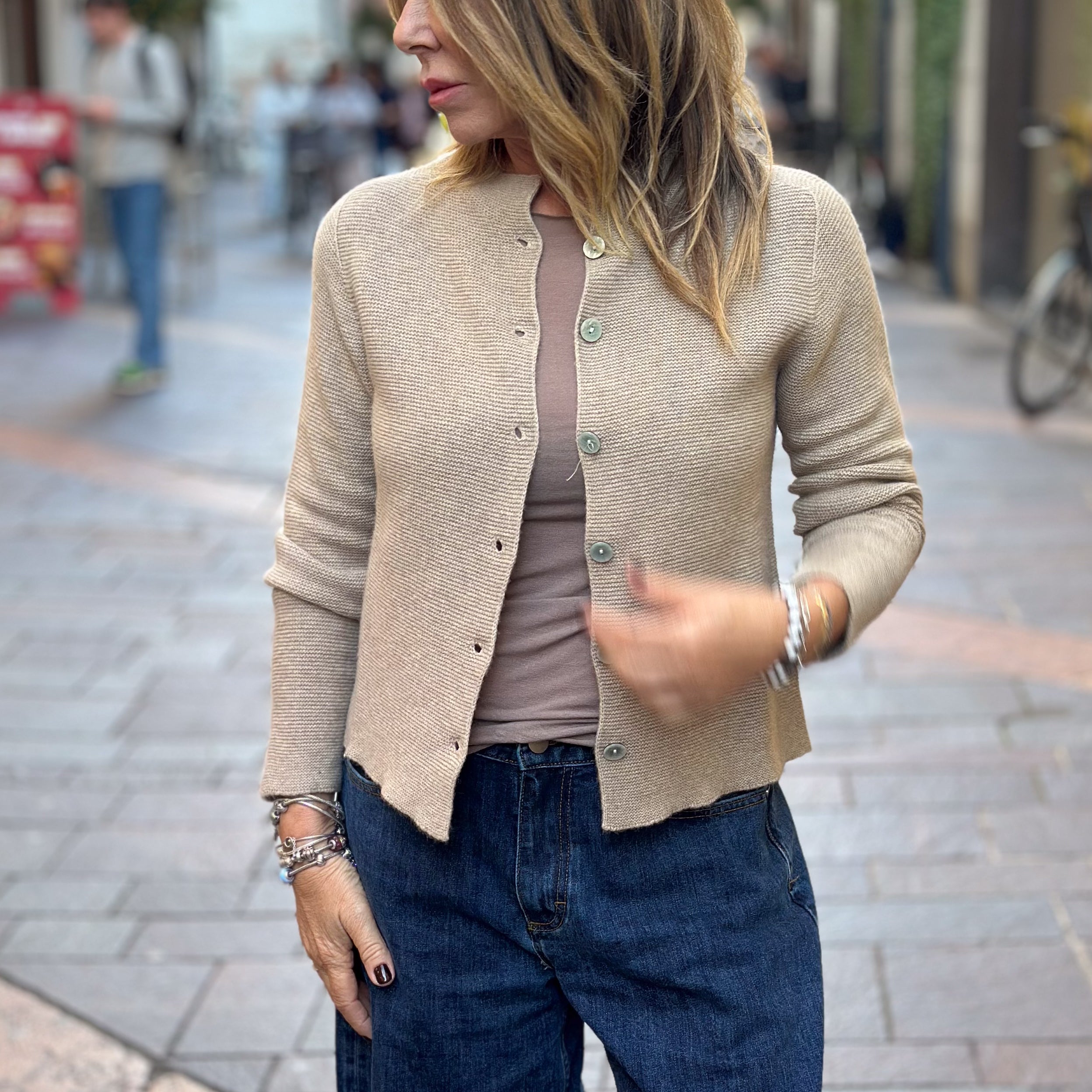 Cardigan in misto lana