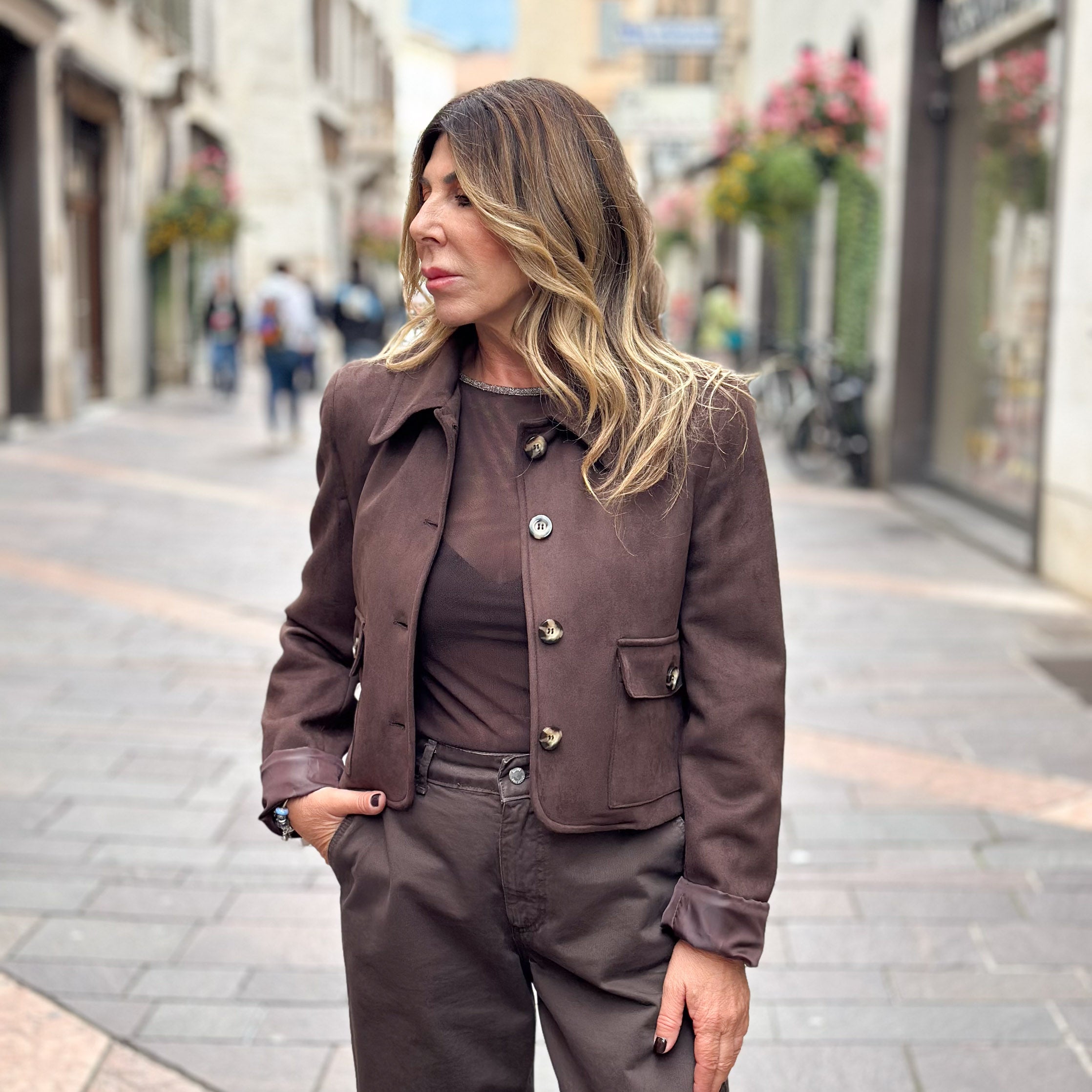 Blazer in eco dainetto Susy Mix