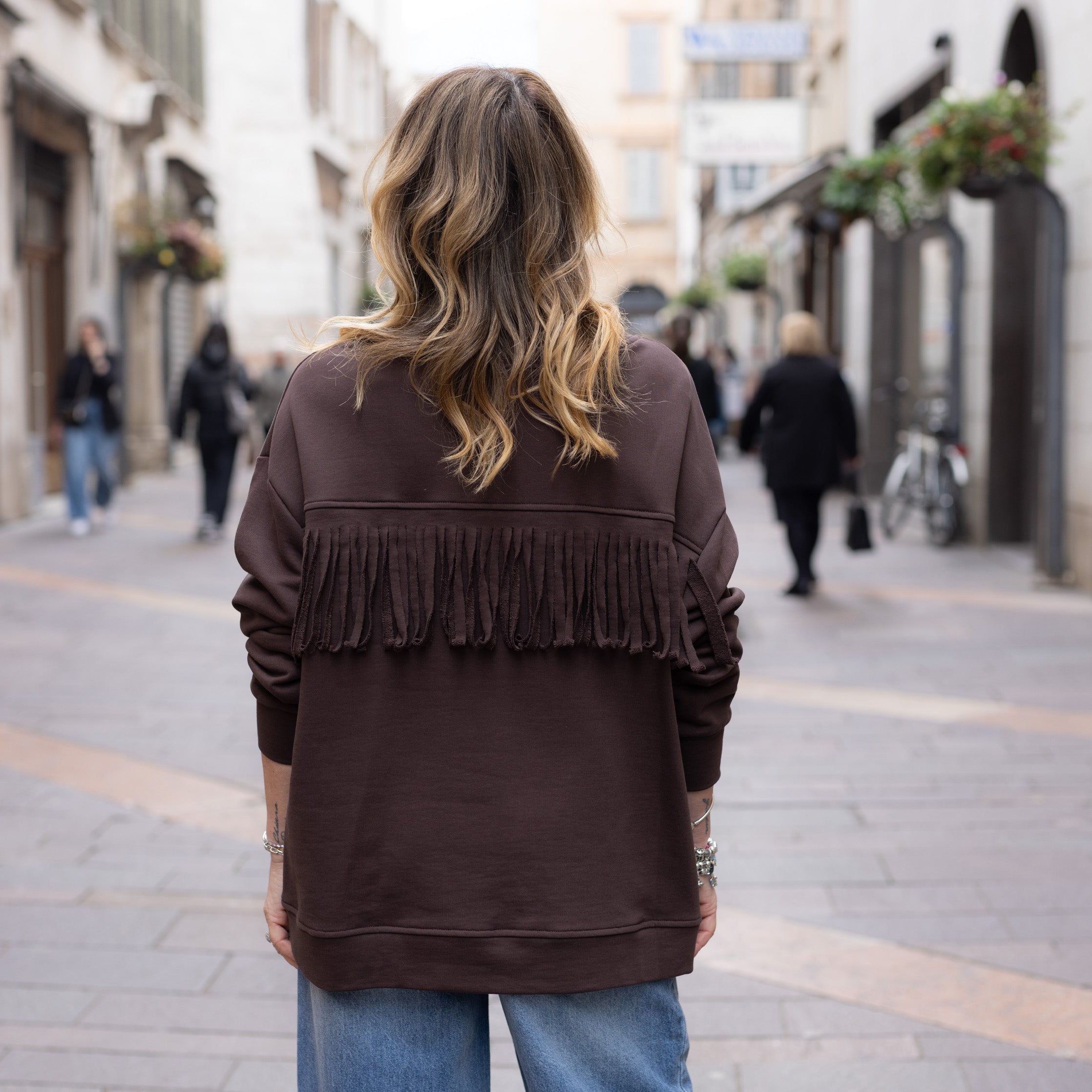 Felpa Country Marrone