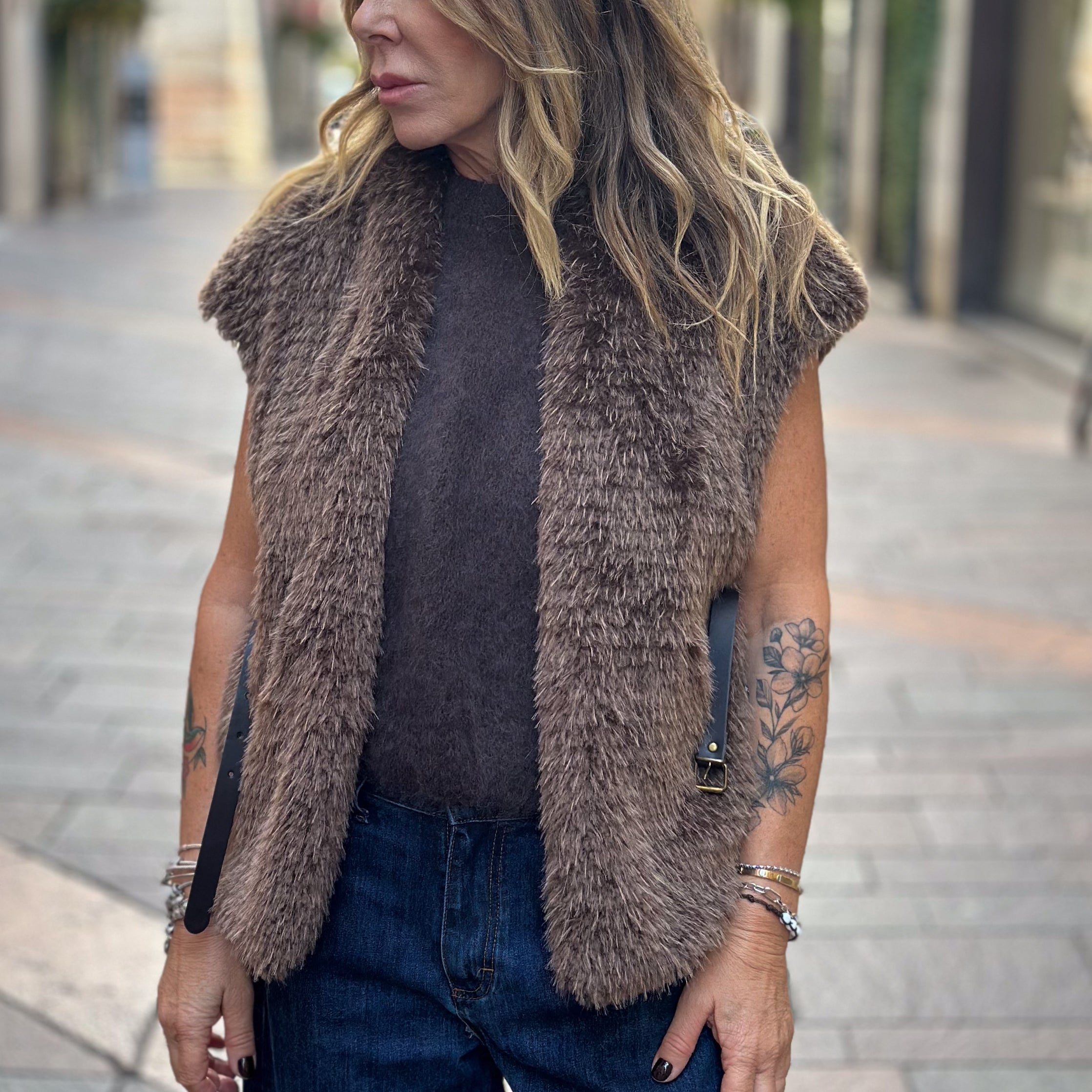 Gilet eco pelliccia Susy Mix