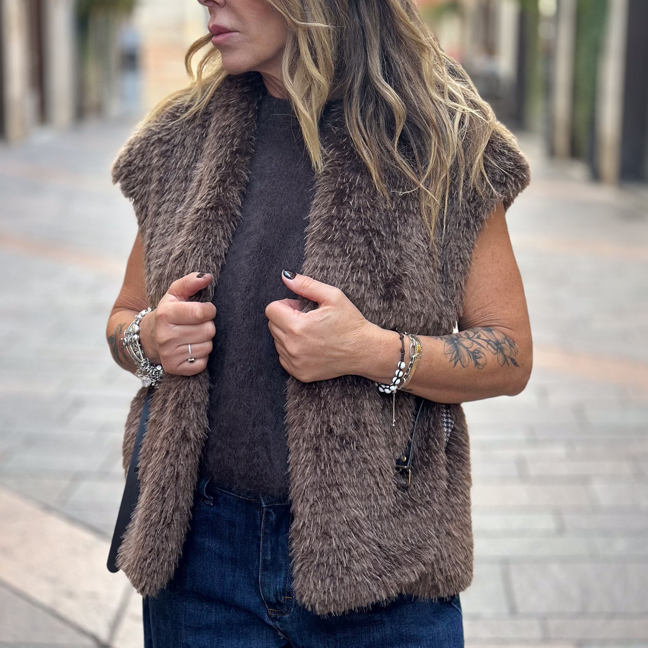 Gilet eco pelliccia Susy Mix