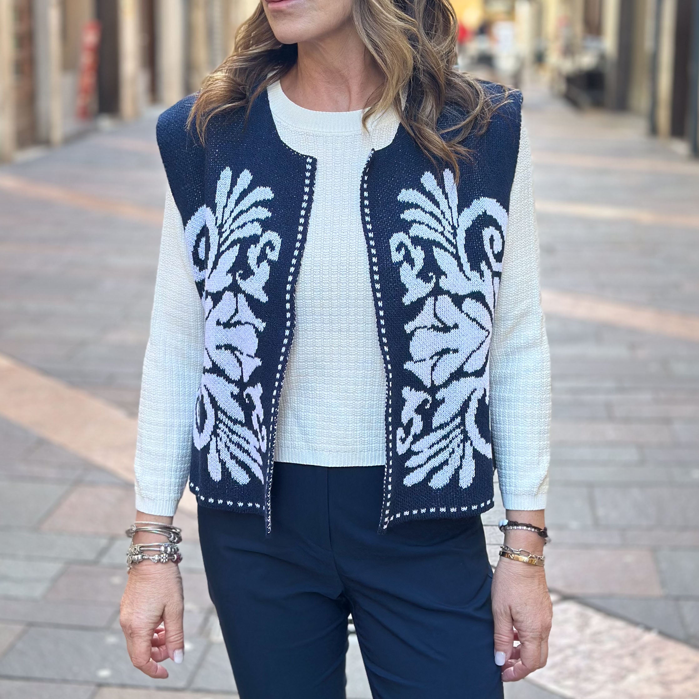 Gilet con ricamo - Two Way