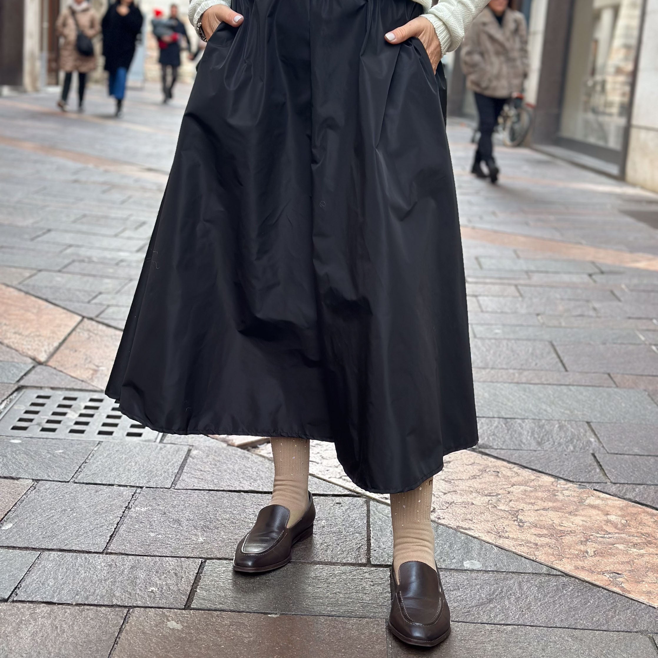 Gonna Taffeta - Nera e marrone