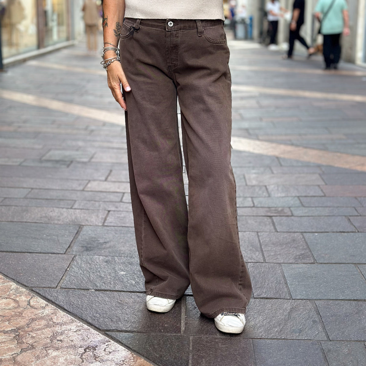 Jeans Please Wide leg - moro