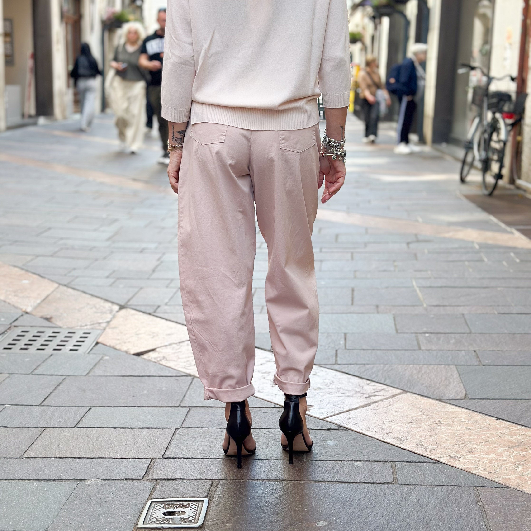 Pantalone Cuoricino - Susy Mix - Rosa, Sabbia e Bianco