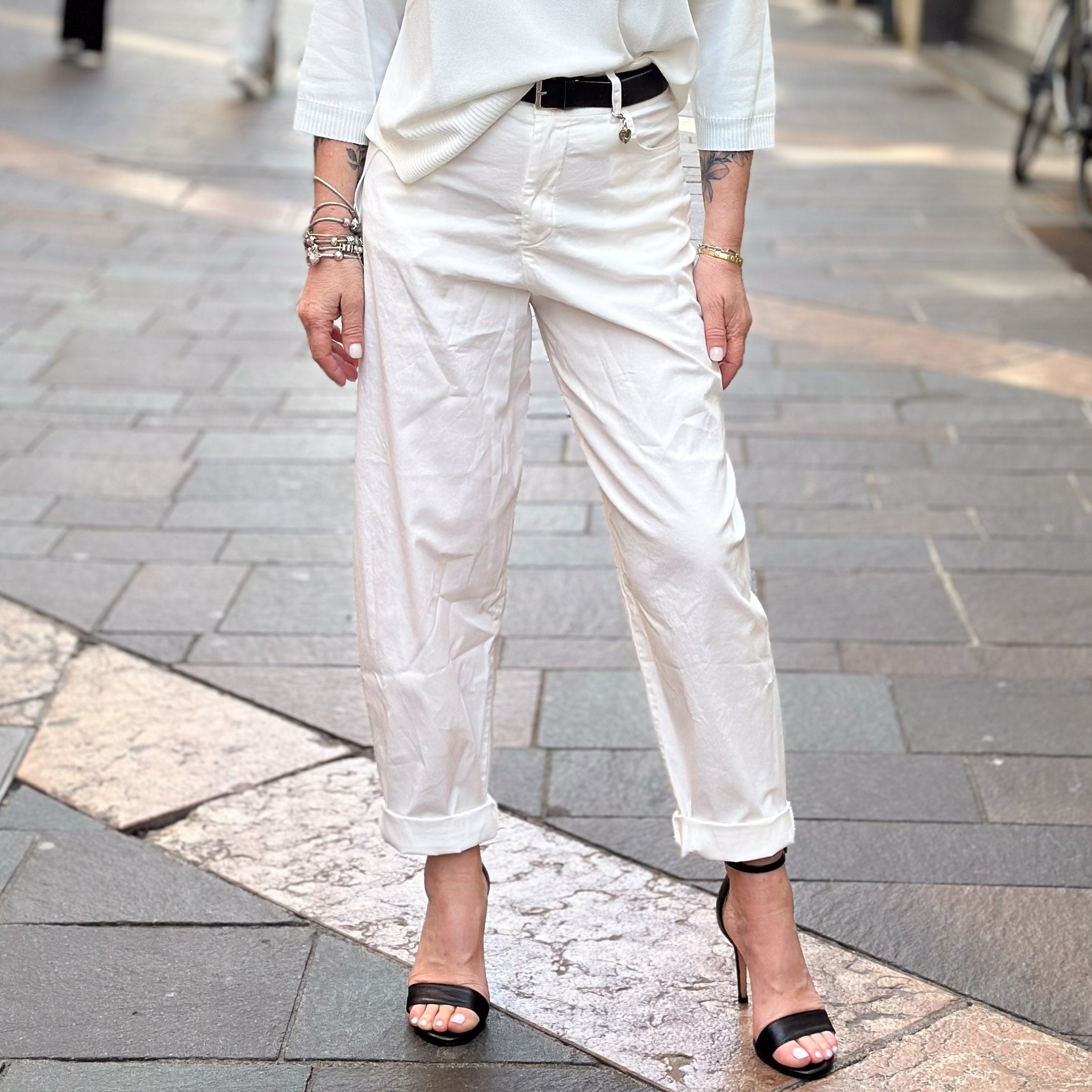 Pantalone Cuoricino - Susy Mix - Rosa, Sabbia e Bianco