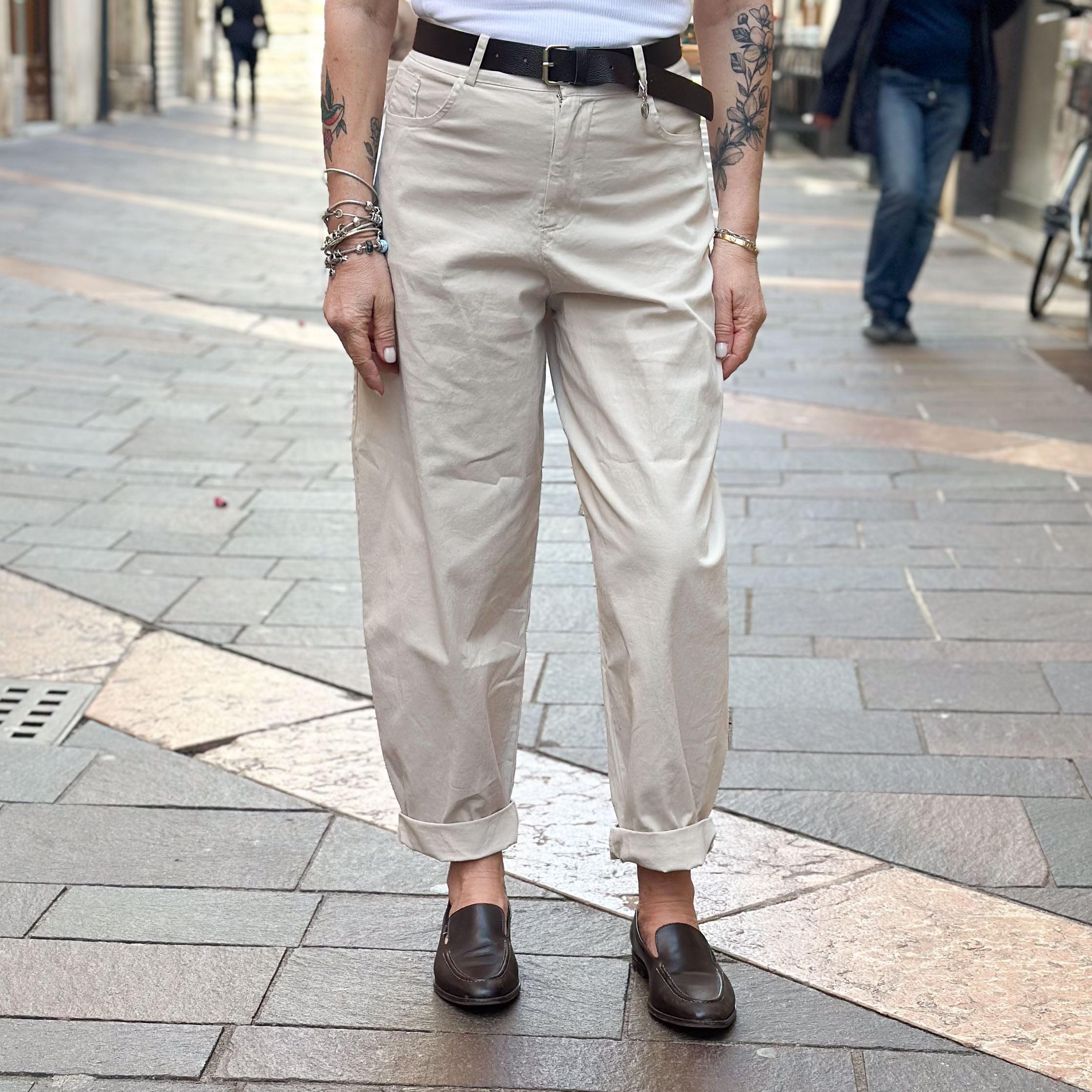 Pantalone Cuoricino - Susy Mix - Rosa, Sabbia e Bianco