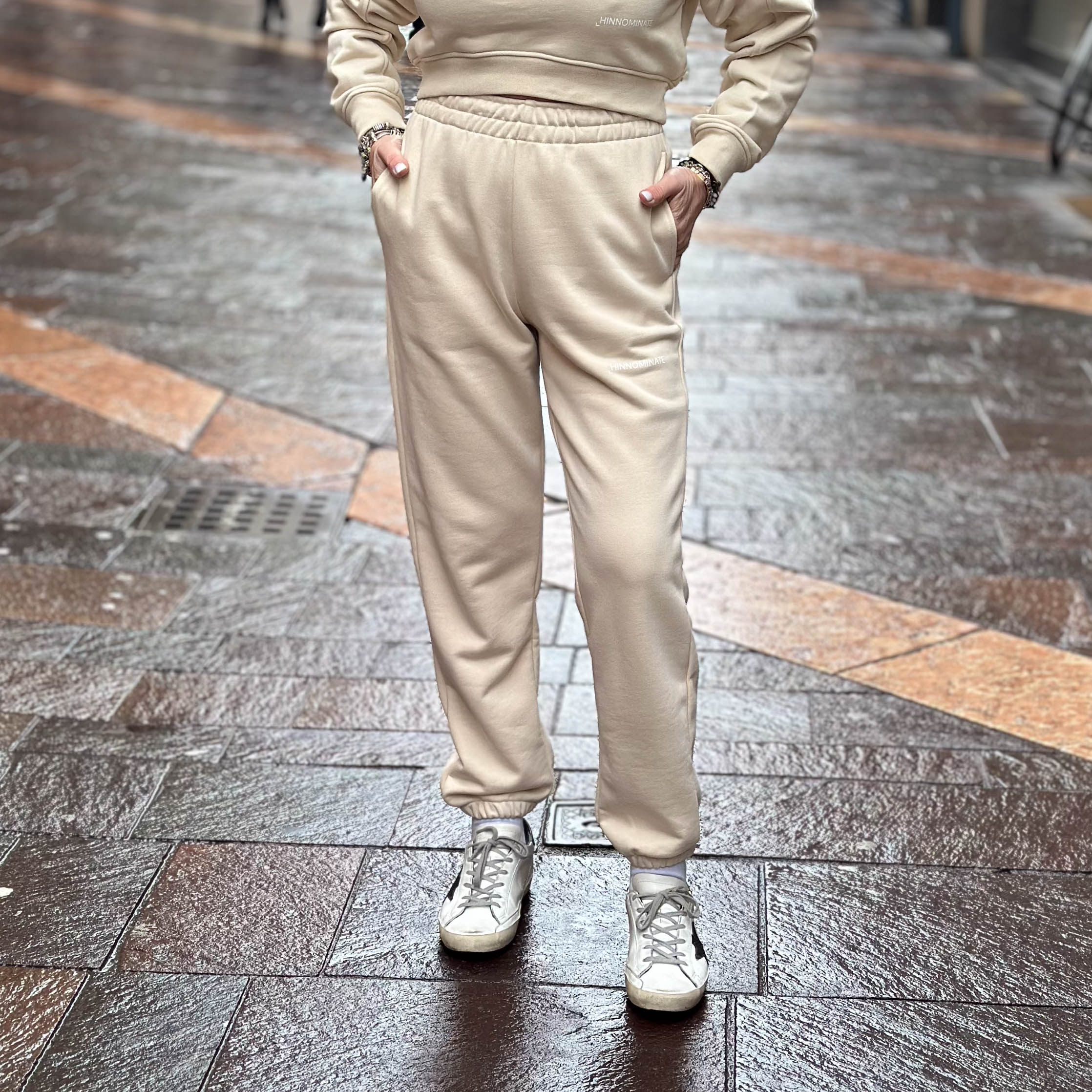 Pantaloni Hinnominate Basic - Moka , bianco, nero, burro