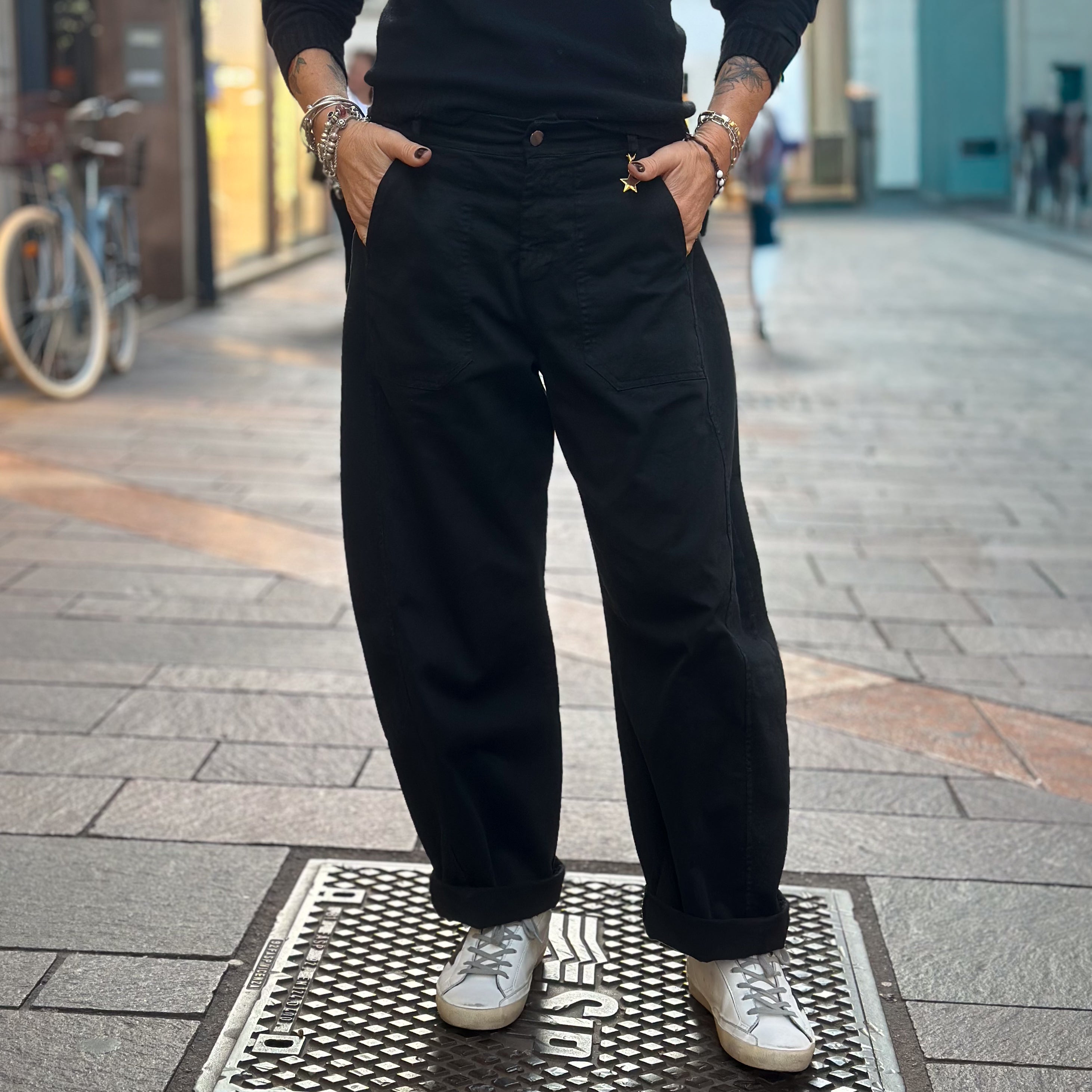 Pantalone Susy Mix - Neri , Verdoni, Marrone