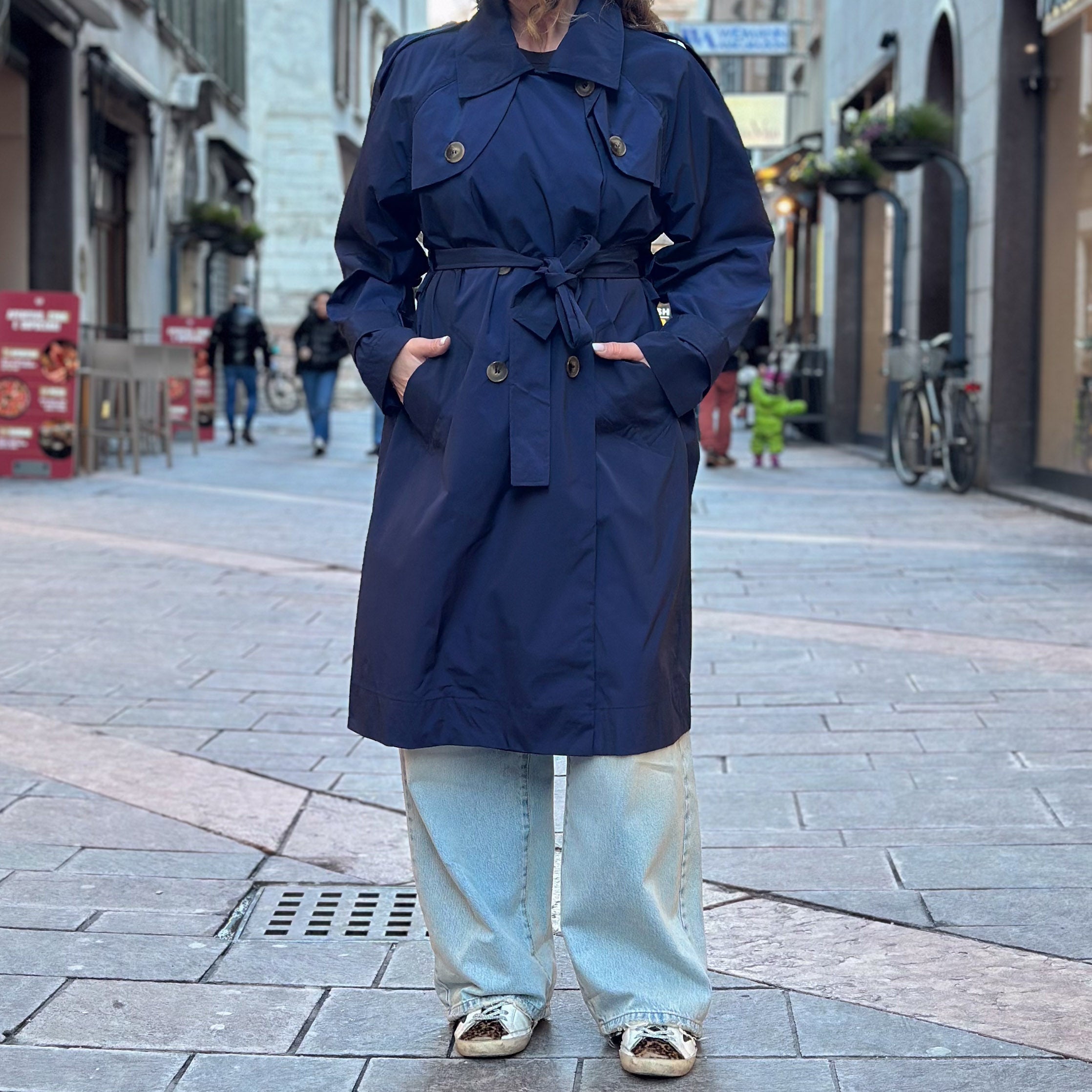 Trench lungo - Please - Blu e Sabbia