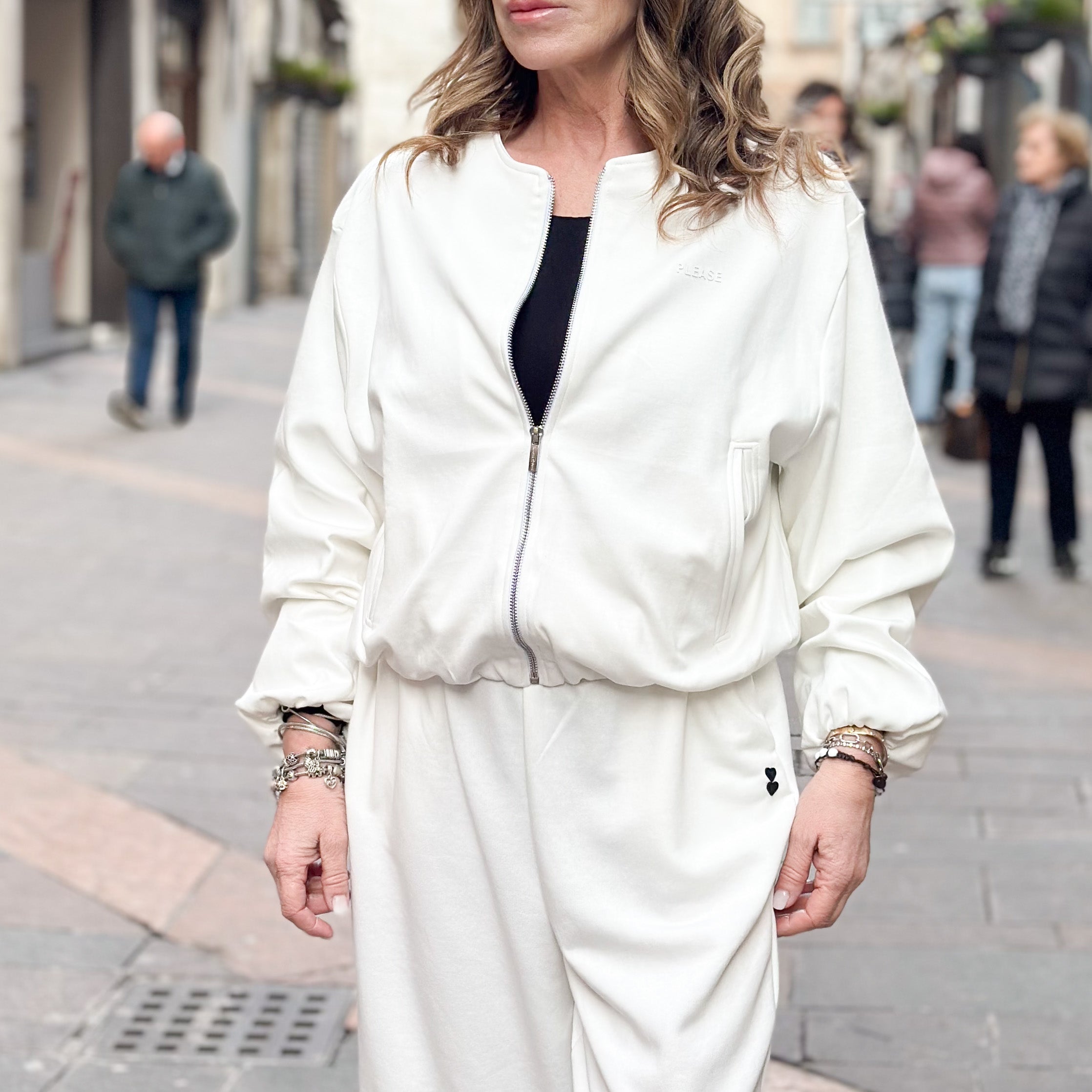 Bomber Tuta Please - Bianca e Marrone