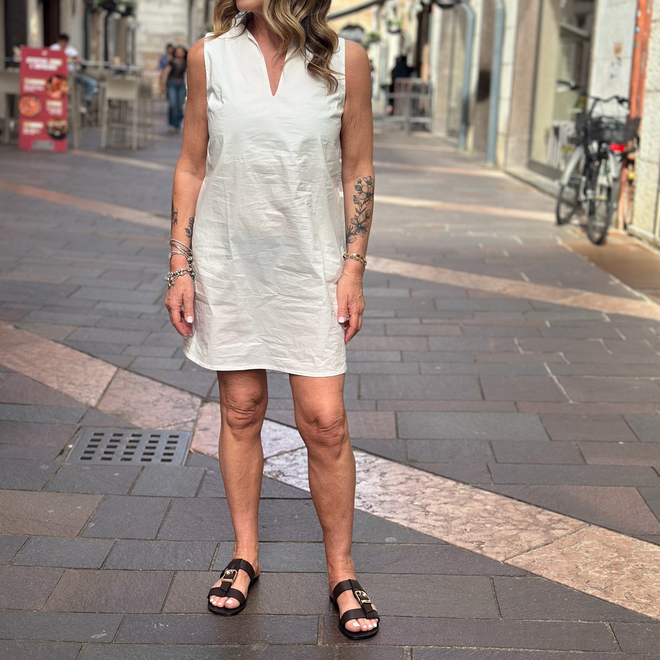 Abitino Susy Mix 100% cotone - bianco e marrone