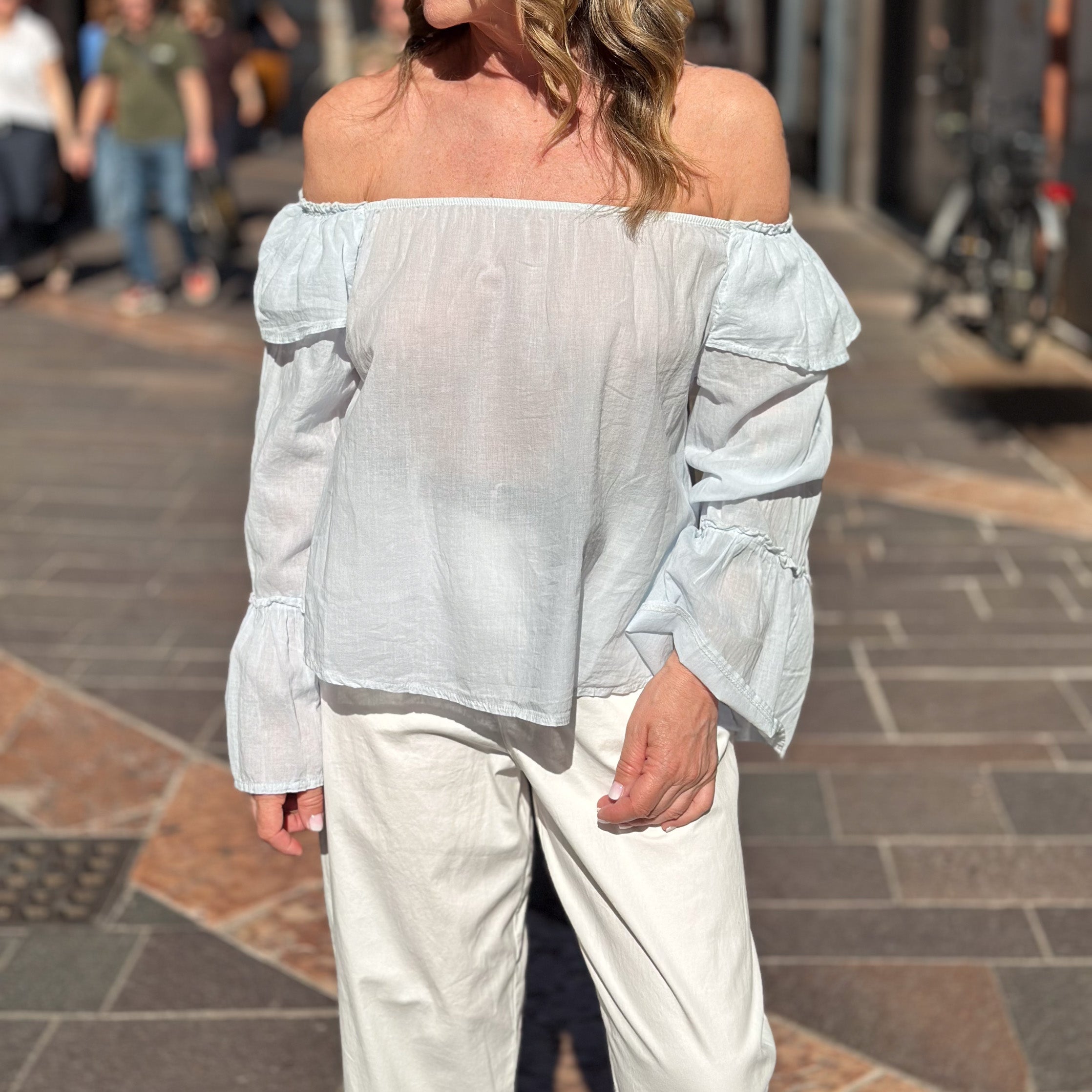 Camicia Two Way - azzurra e marrone
