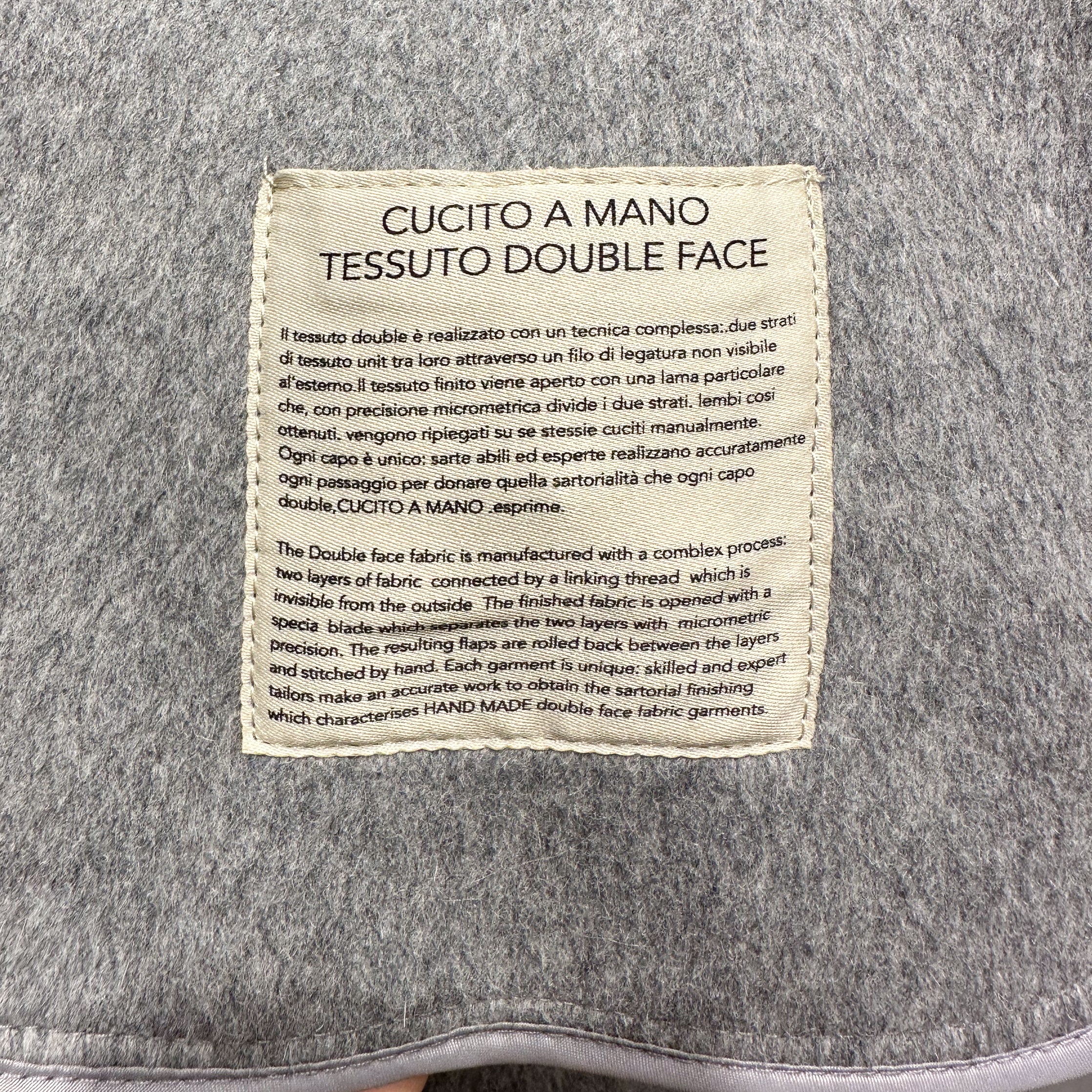 Cappotto Grigio handmade