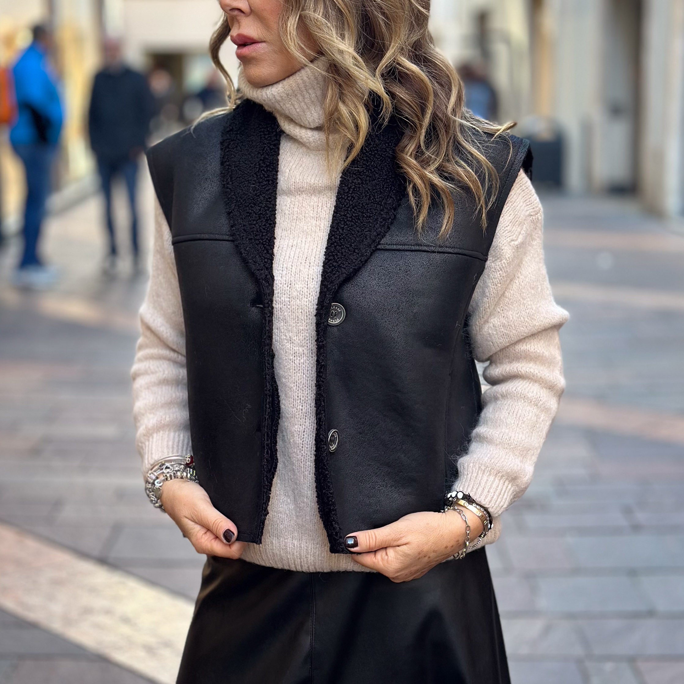 Gilet eco camoscio