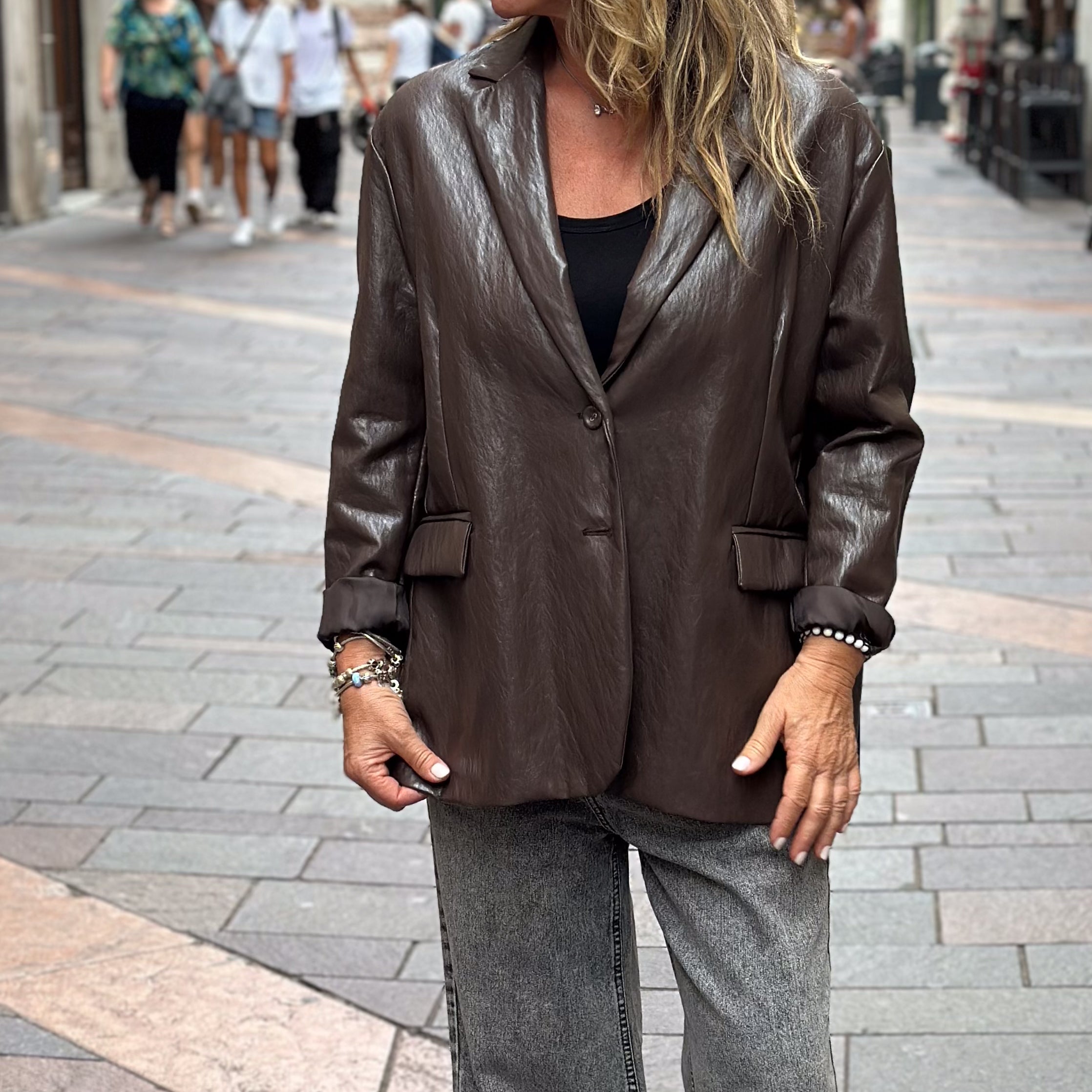 Giacca in eco pelle di Philia Loft