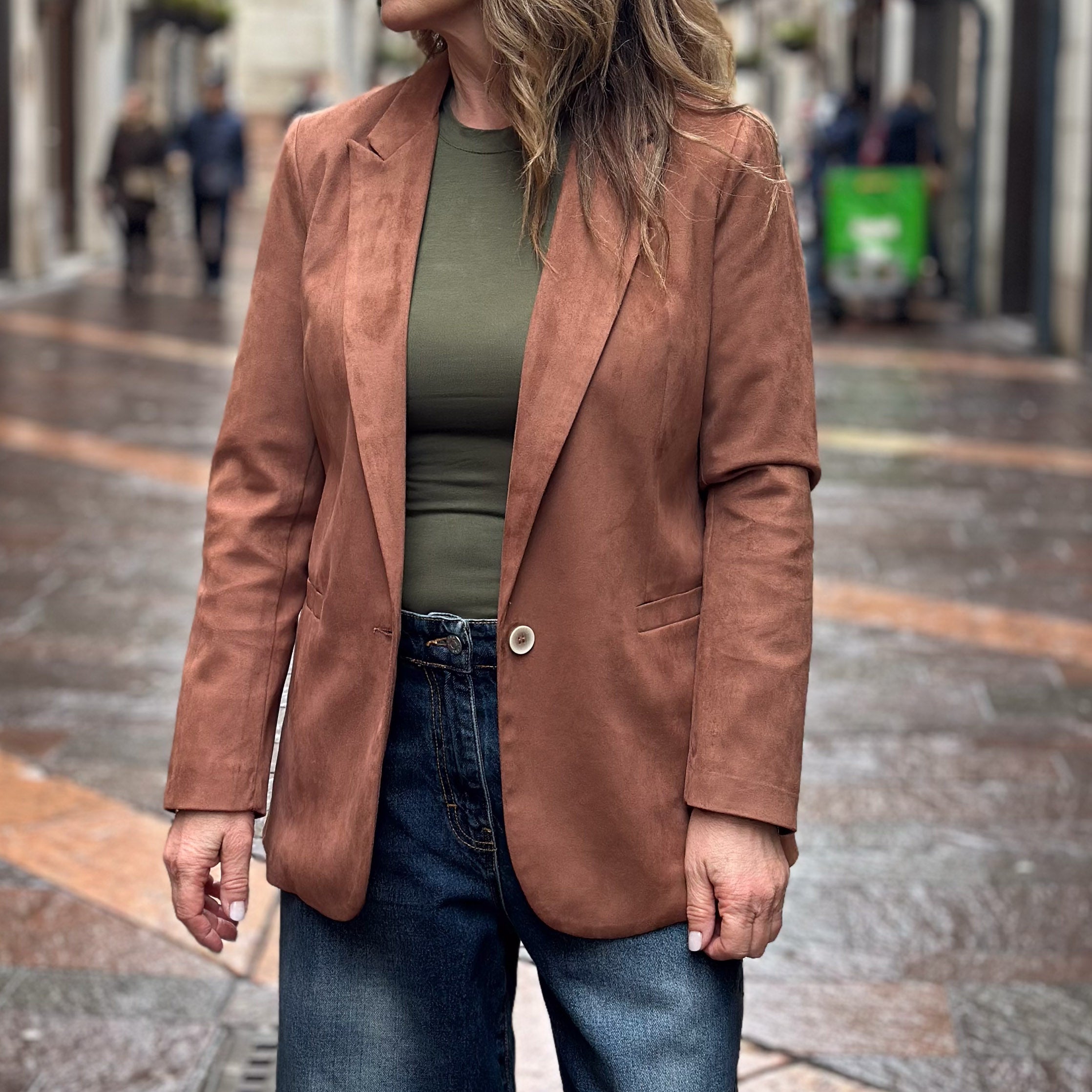 Blazer in eco-dainetto - Susy Mix