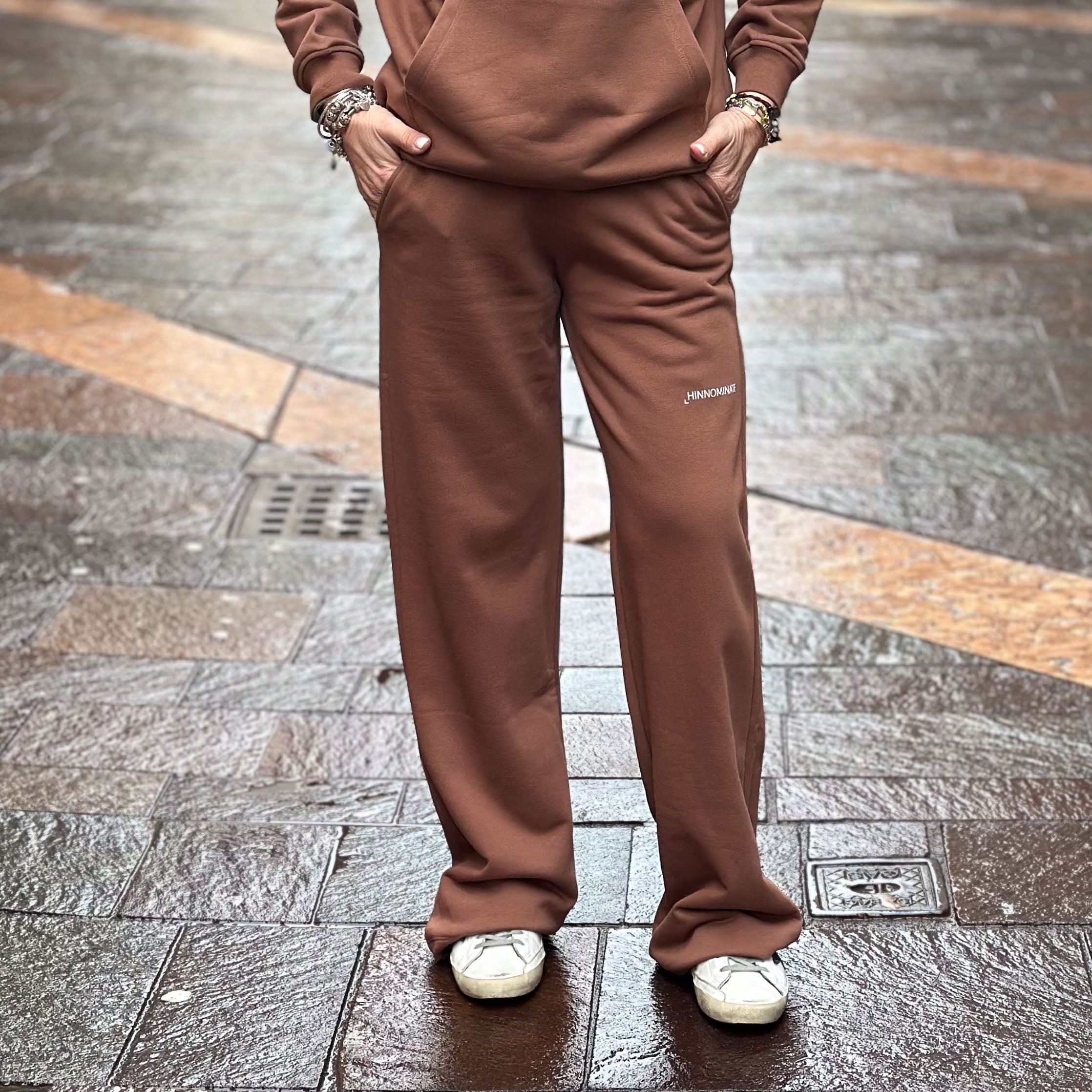 Pantaloni Hinnominate Gamba Larga - Moka e Burro