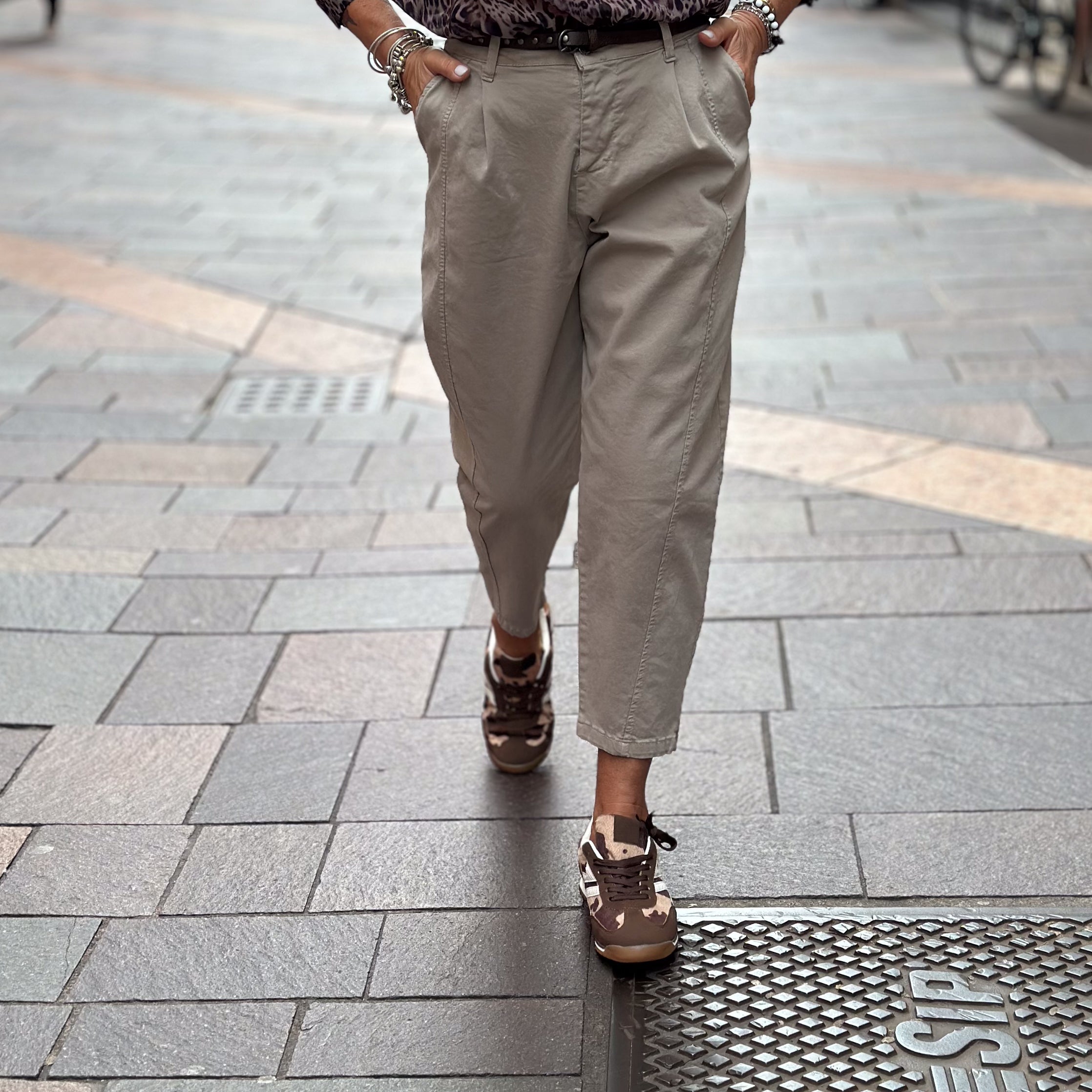 Pantalone Beige in cotone
