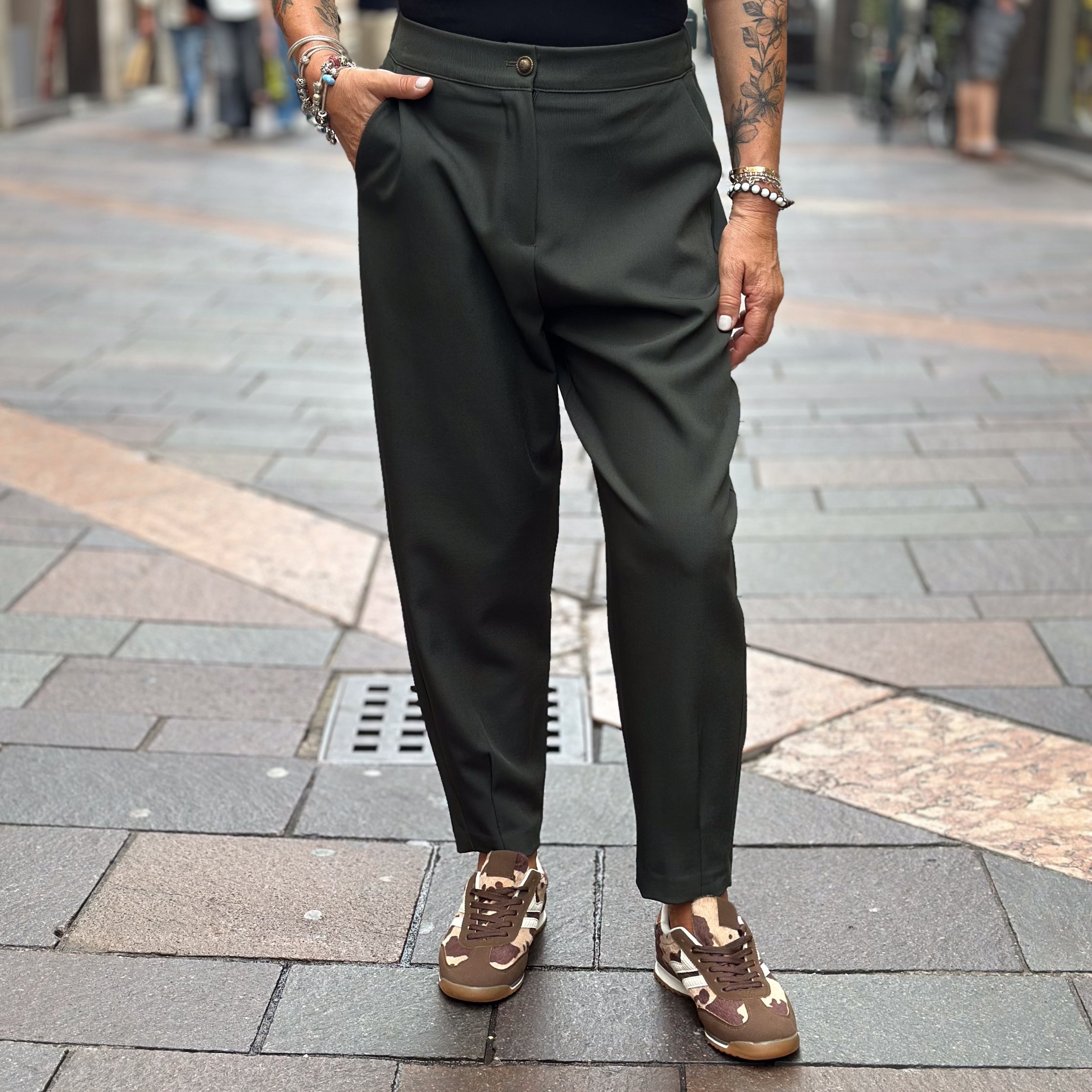 Pantaloni Susy Mix Verde militare